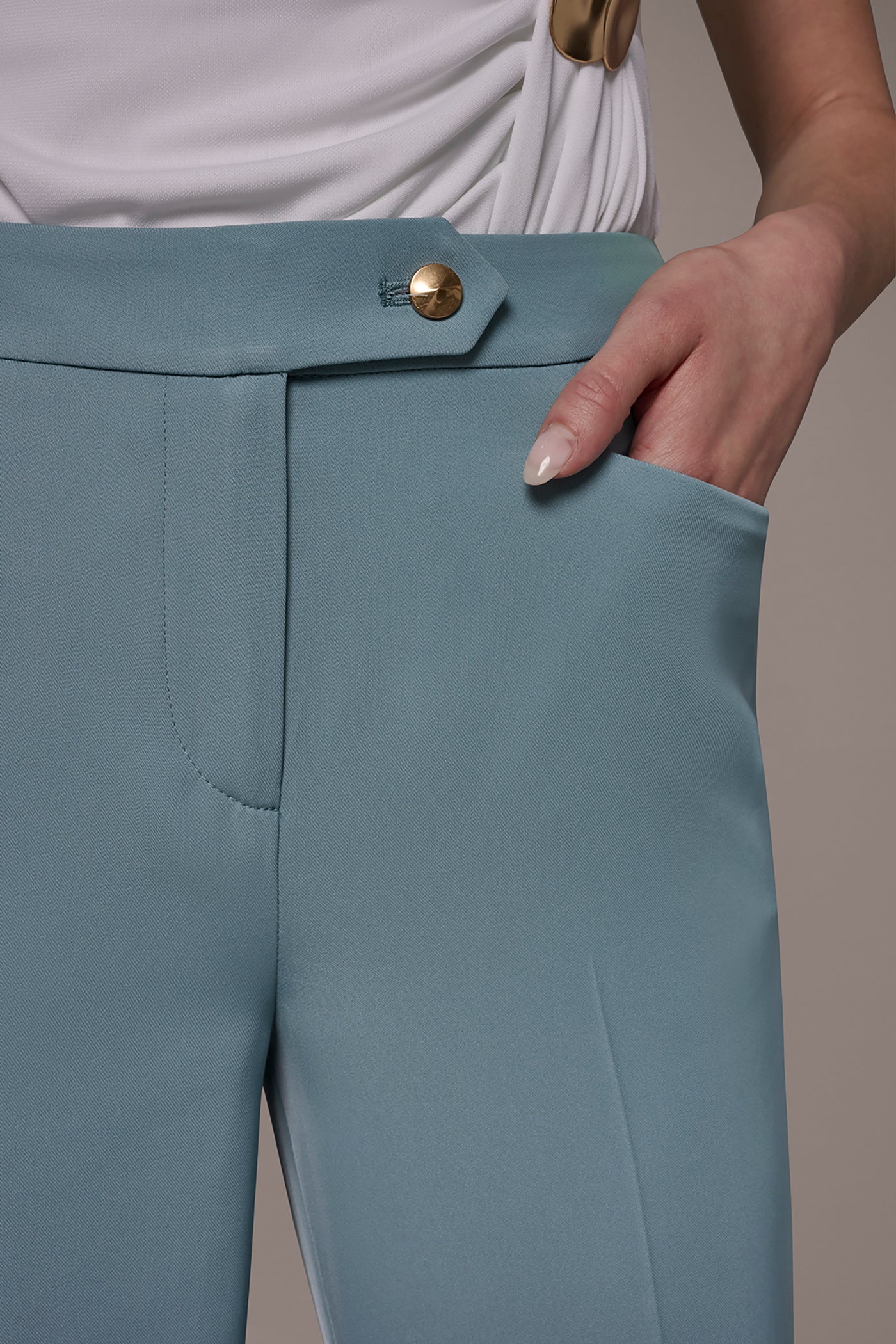 MID-RISE STRAIGHT SUIT PANT VIEW 4 | New Arrivals