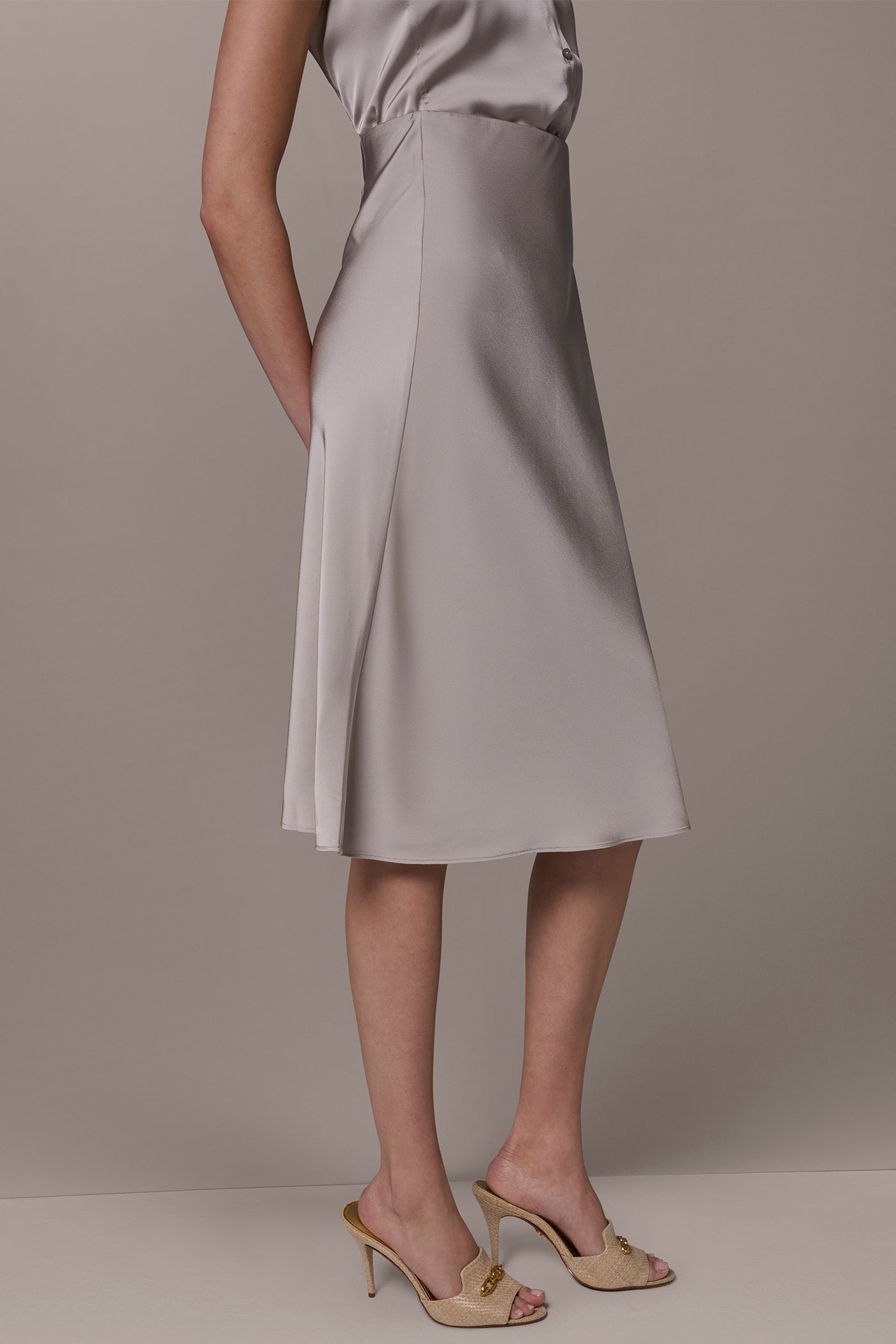 SATIN BIAS SKIRT VIEW 3 | New Arrivals