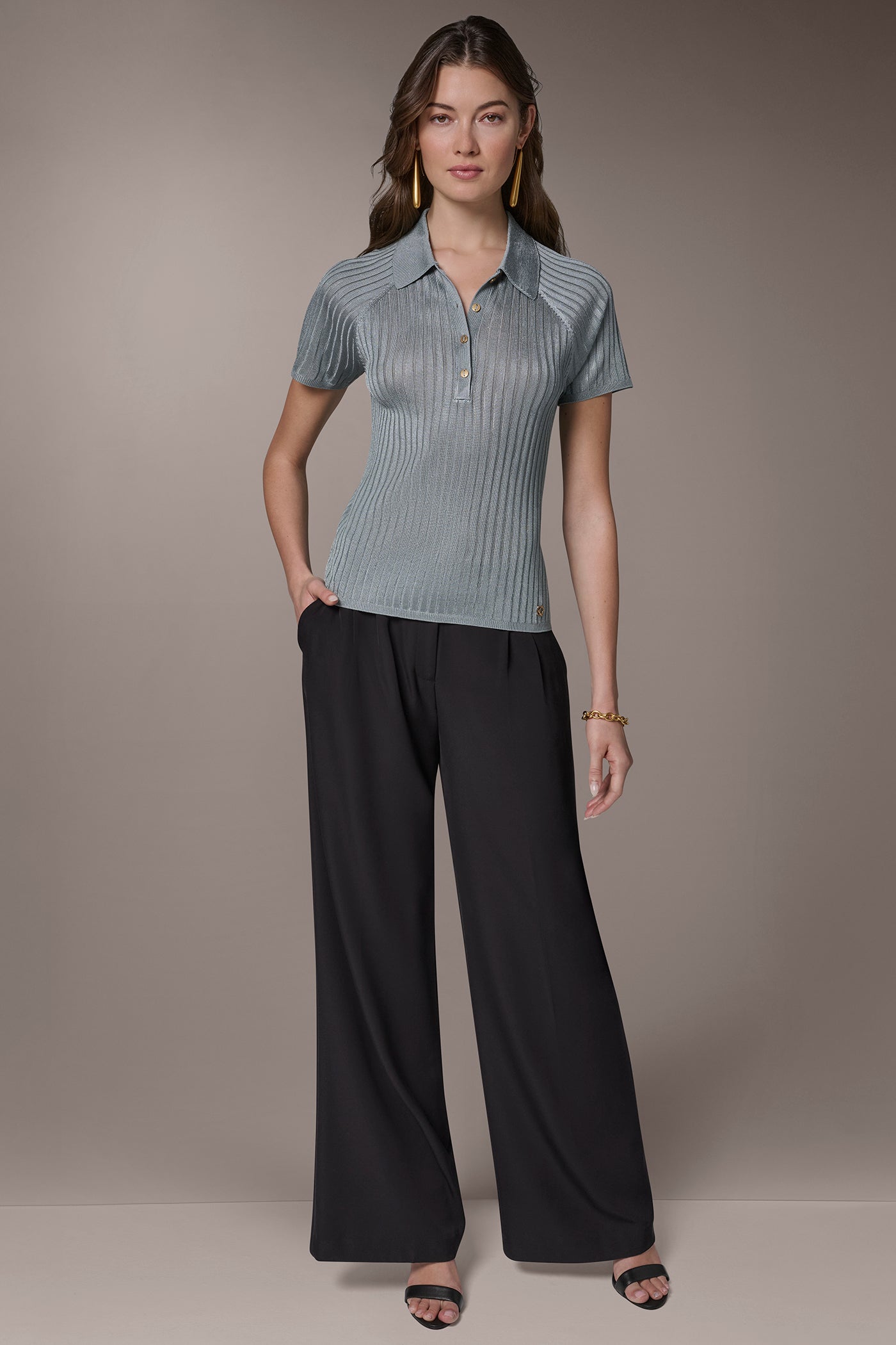 RIB-KNIT POLO SWEATER VIEW 7 | New Arrivals