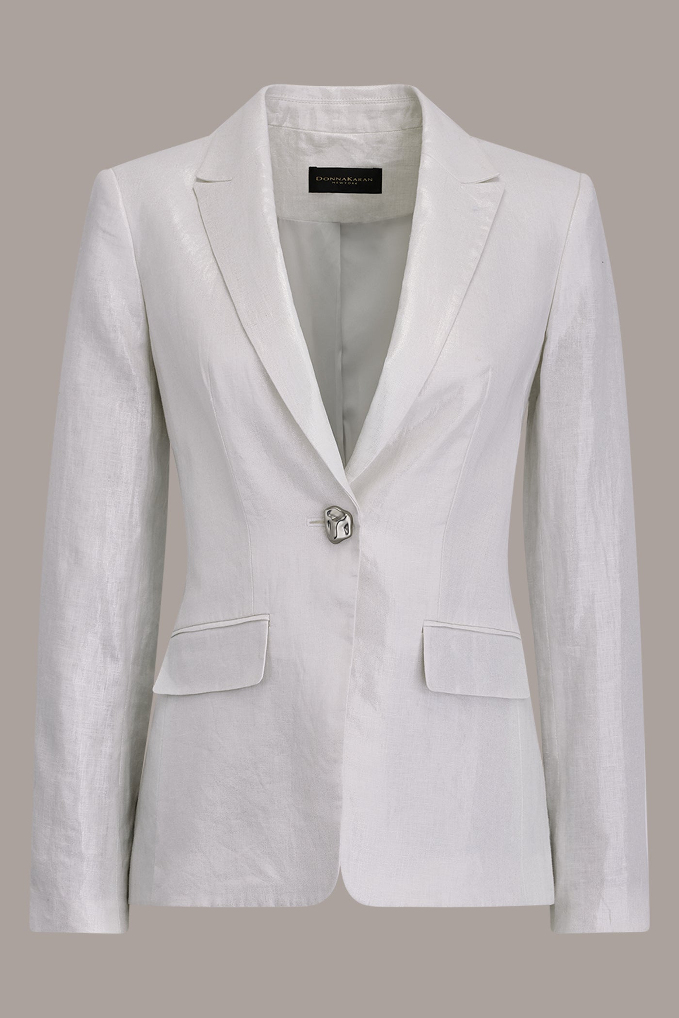 FOILED LINEN ONE-BUTTON SUIT BLAZER VIEW 11 | All Products