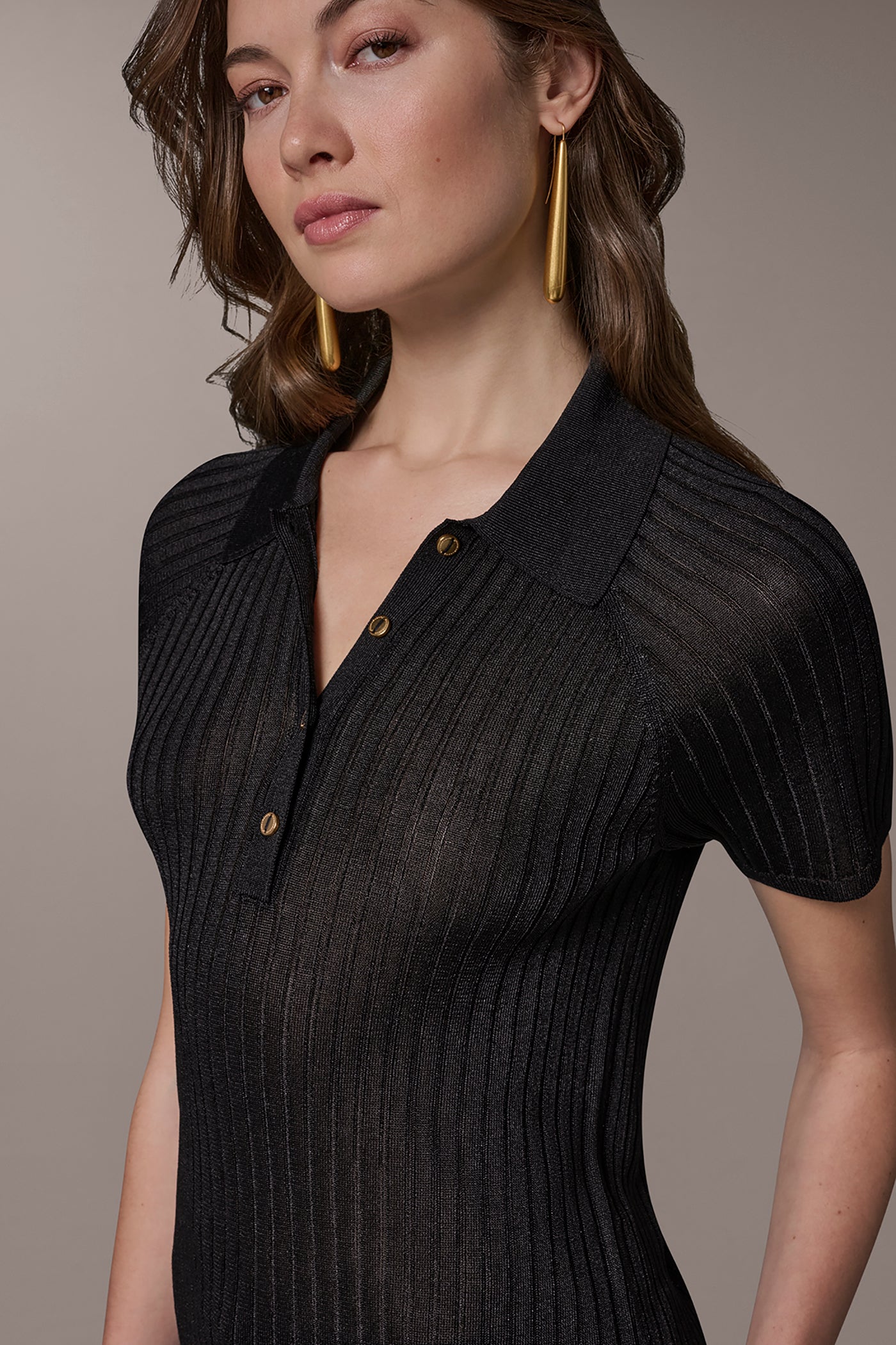 RIB-KNIT POLO SWEATER VIEW 4 | New Arrivals