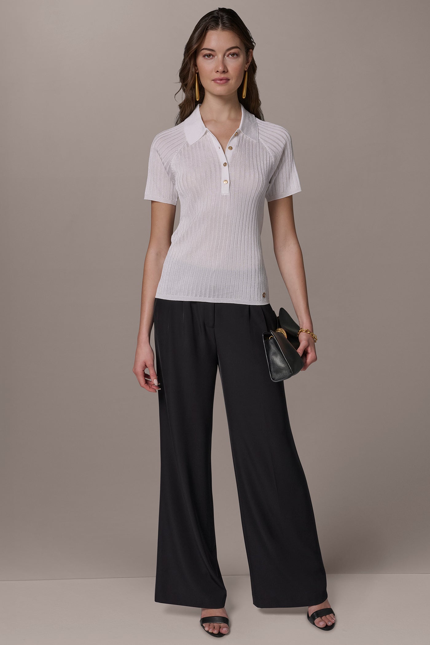 SHORT SLEEVE POLO SWEATER VIEW 7 | Clothing