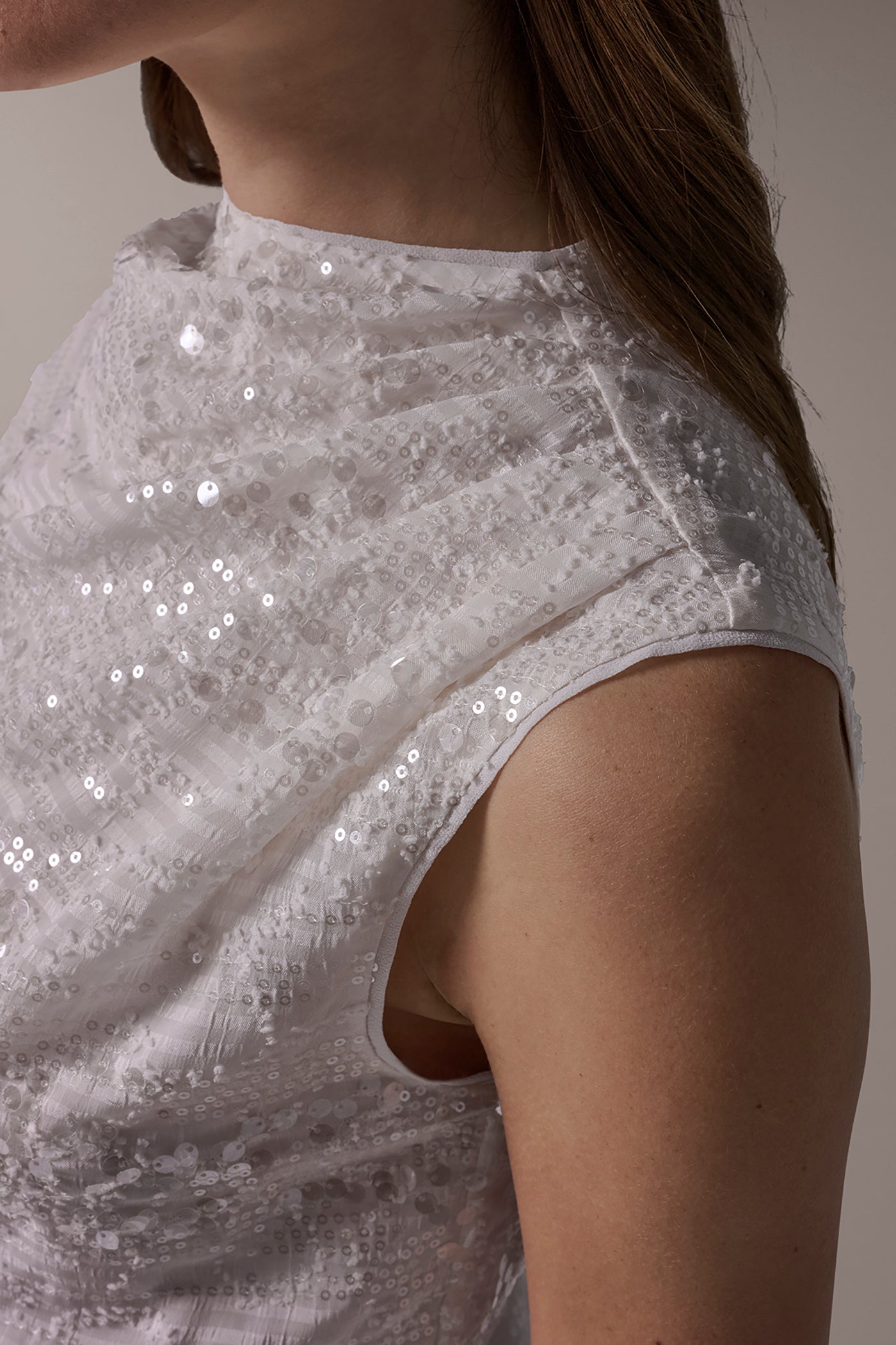 TEXTURED GATHERED SHOULDER BLOUSE VIEW 5 | Clothing