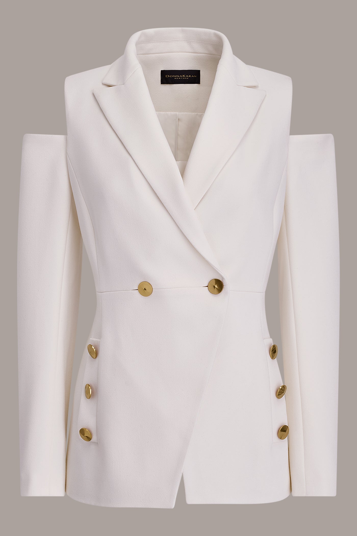 DOUBLE-BREASTED COLD-SHOULDER SUIT BLAZER VIEW 12 | All Products