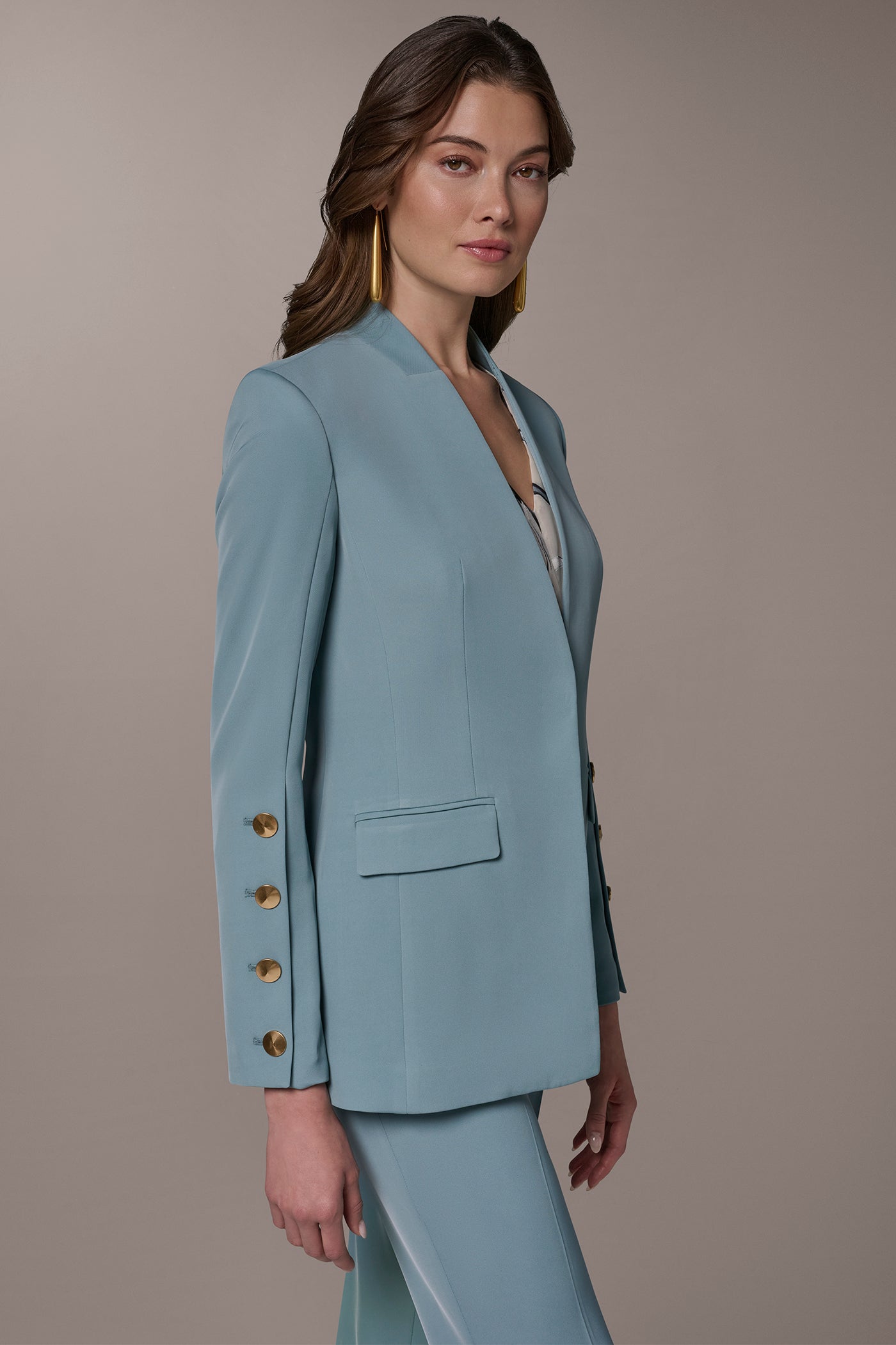 BUTTON SLEEVE SUIT BLAZER VIEW 3 | New Arrivals