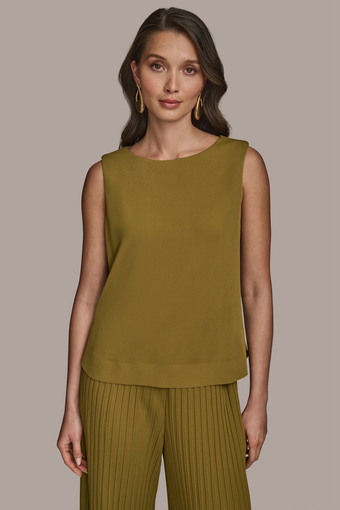 COWL NECK EMBELLISHED TANK | View 1 | Tops