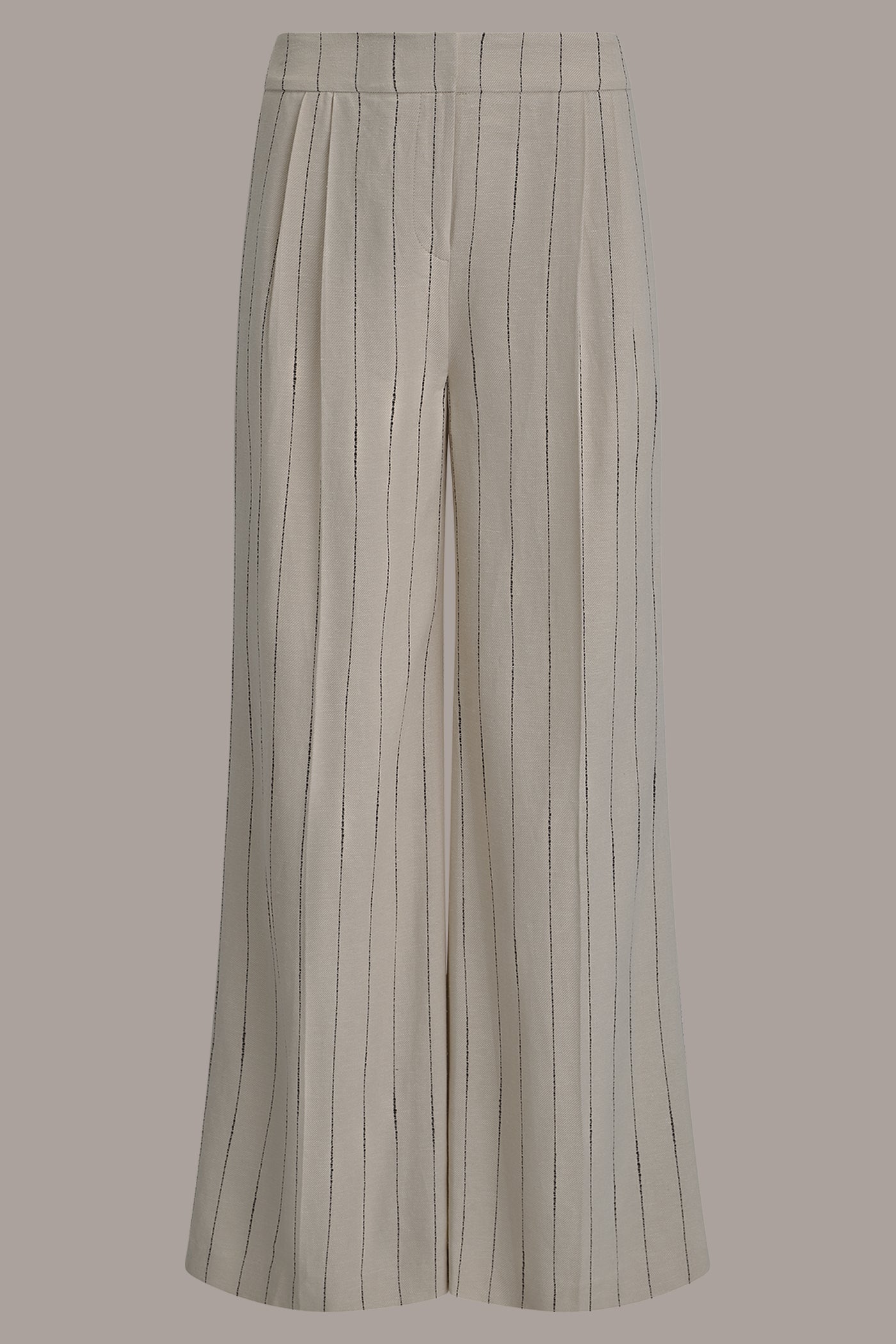 HIGH-WAISTED LINEN WIDE-LEG PANT VIEW 6