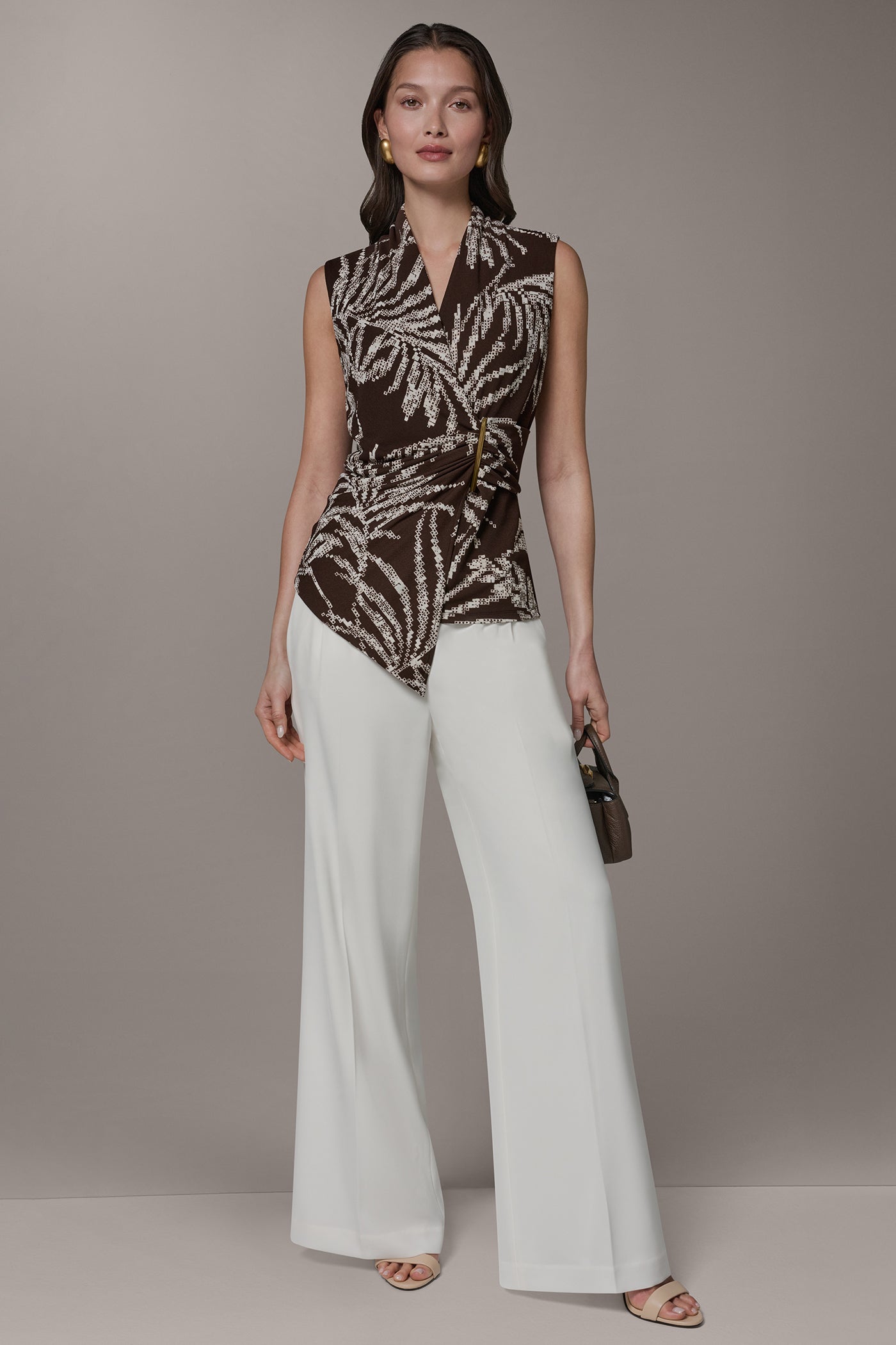 FLORAL FAUX WRAP TOP VIEW 7 | Clothing