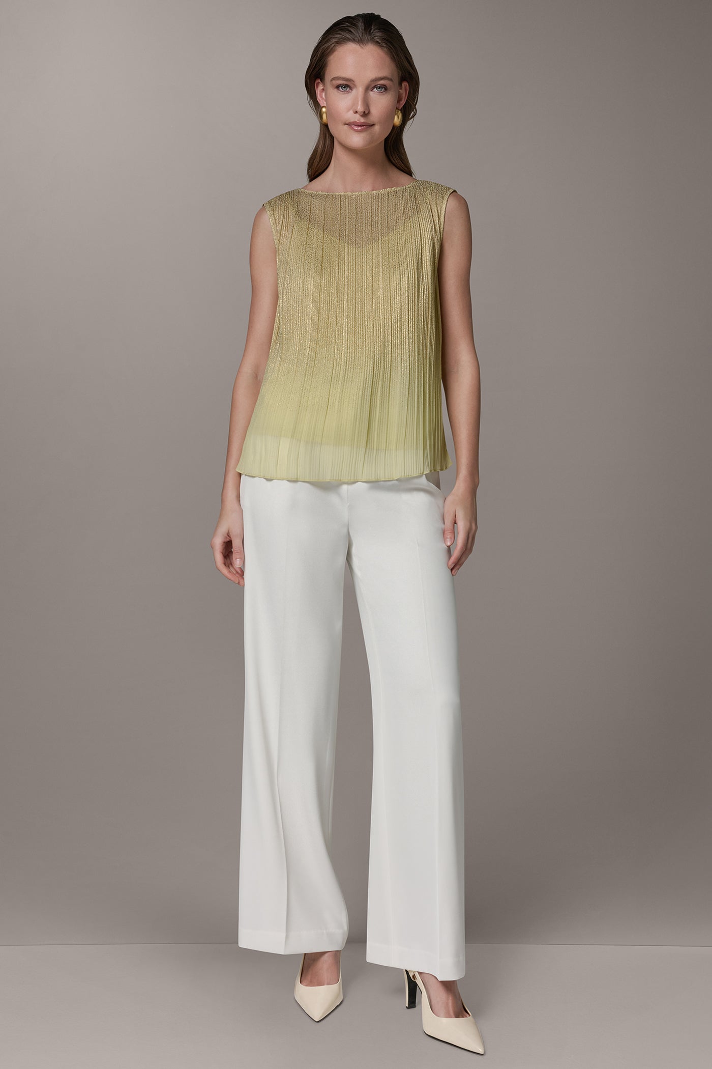 PLEATED BOAT NECK TOP VIEW 6 | New clothing