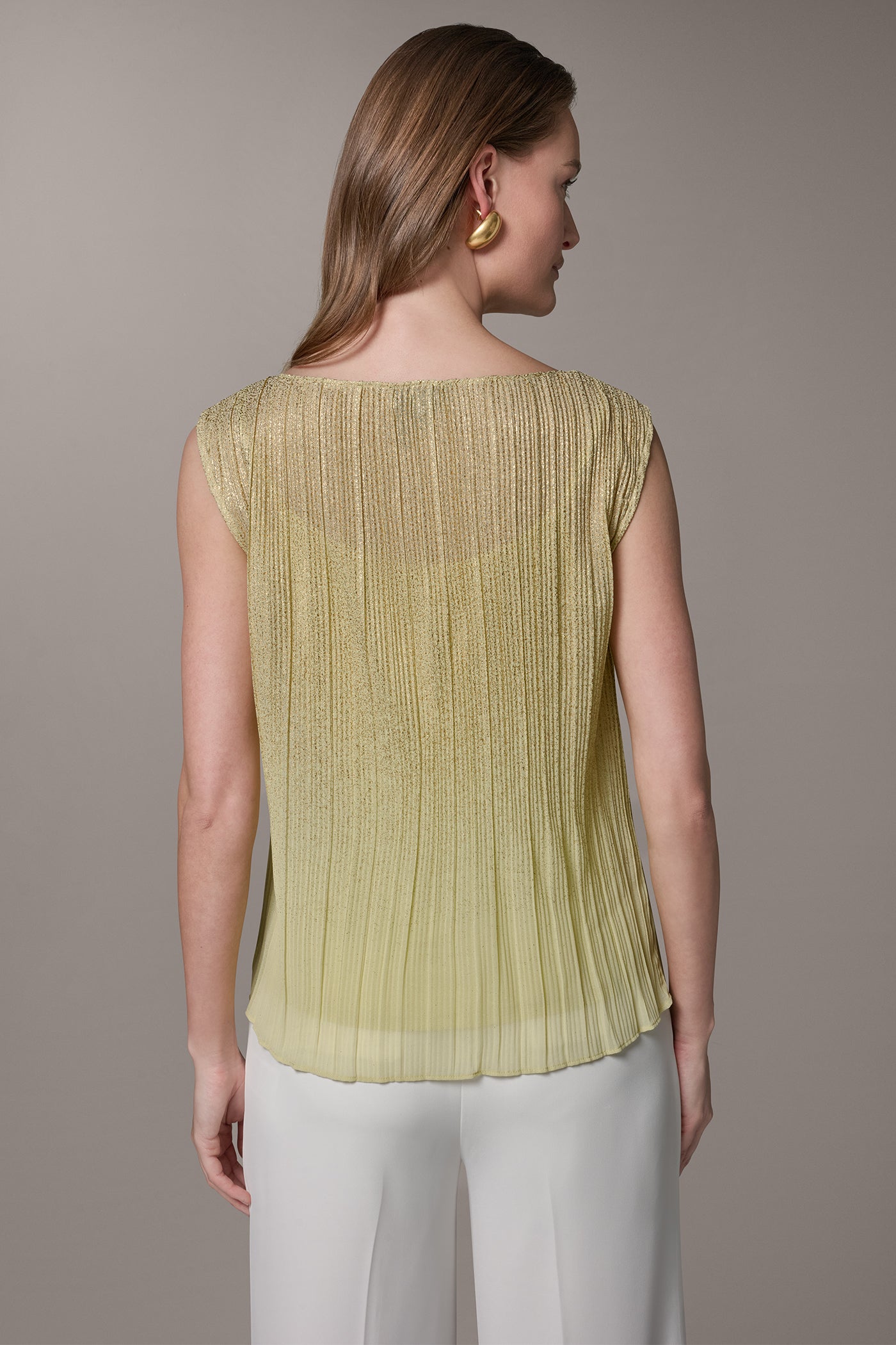 PLEATED BOAT NECK TOP | View 2 | New clothing