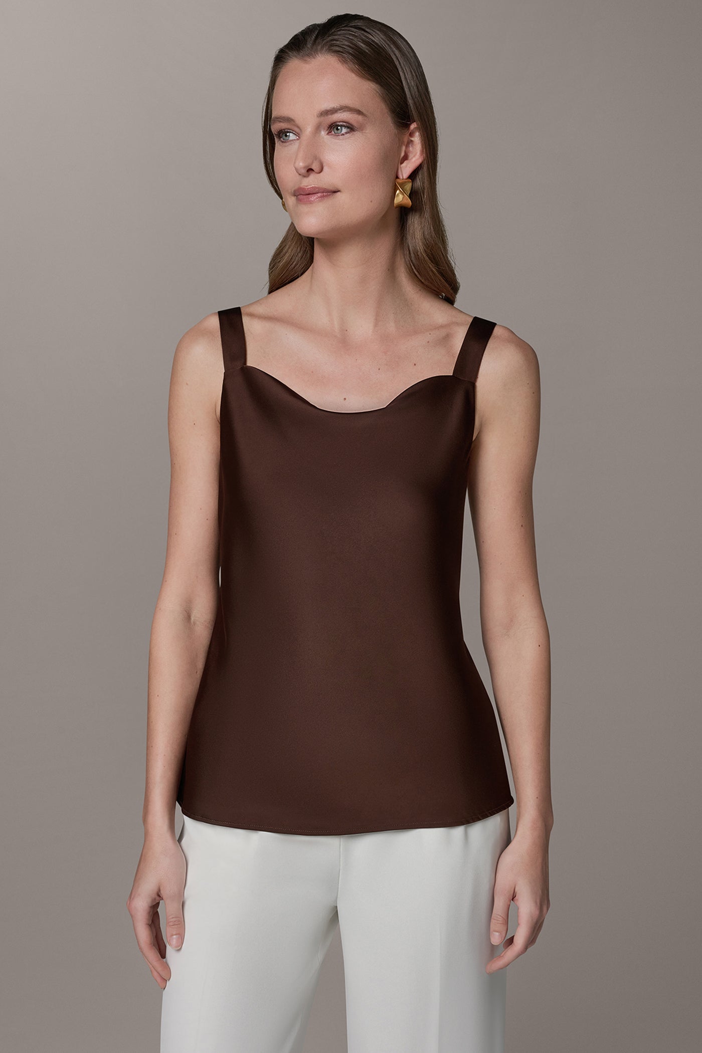 SLEEVELESS COWL NECK CAMI VIEW 1