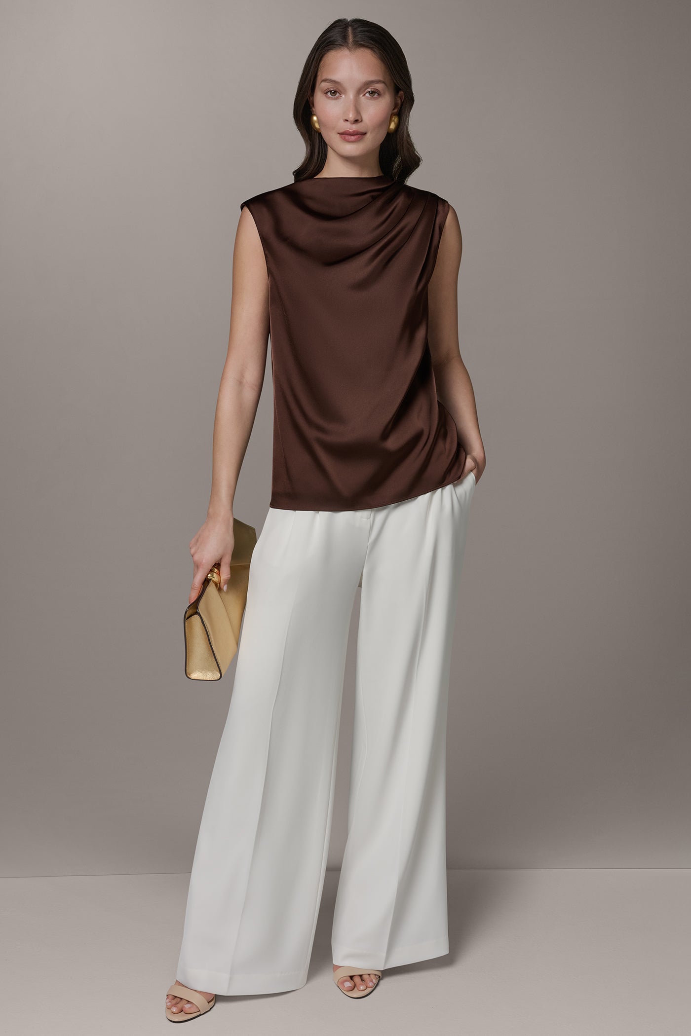 PLEATED SHOULDER BLOUSE VIEW 6 | Clothing