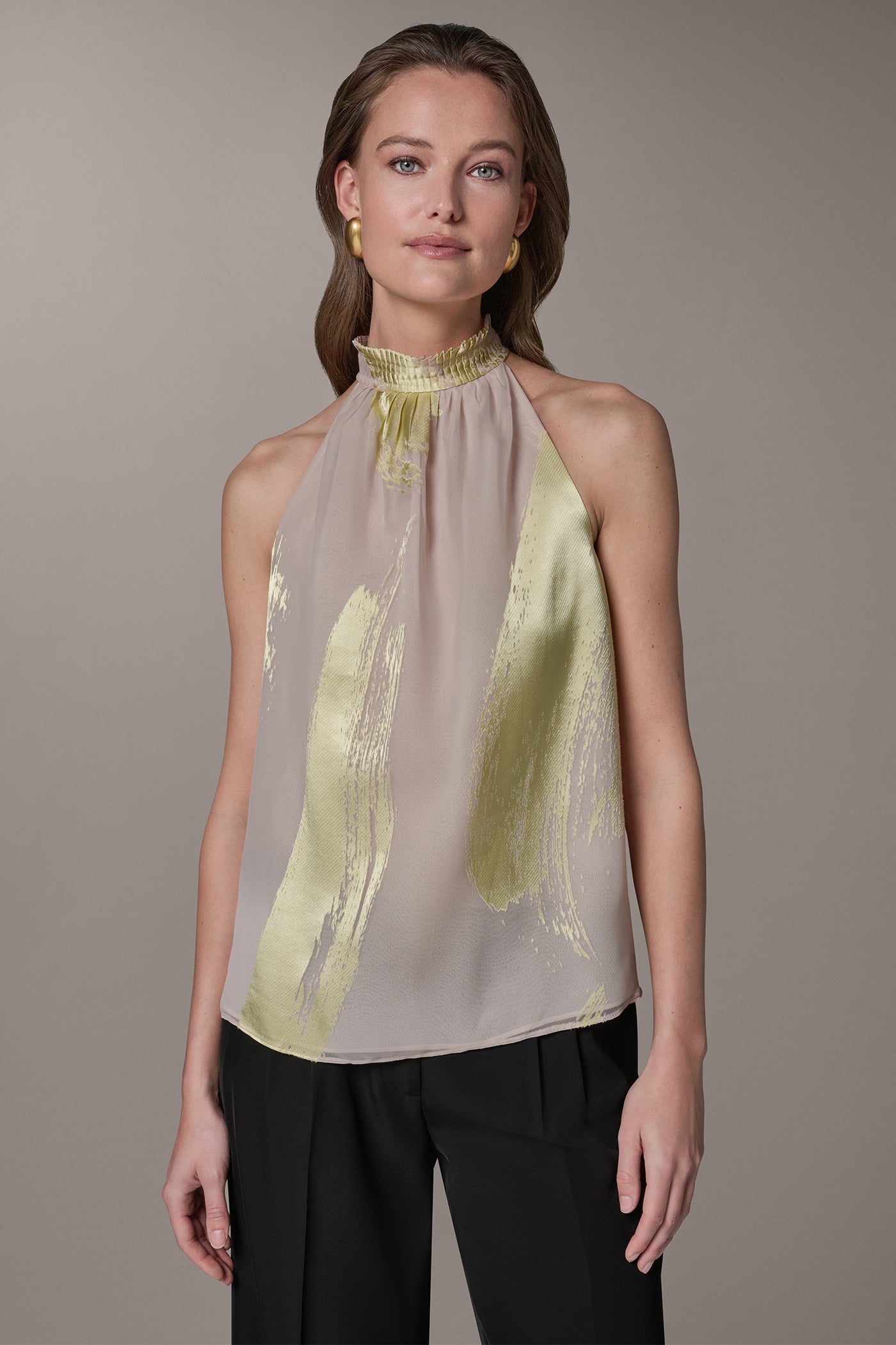 SLEEVELESS MOCK NECK BLOUSE | View 1 | Products