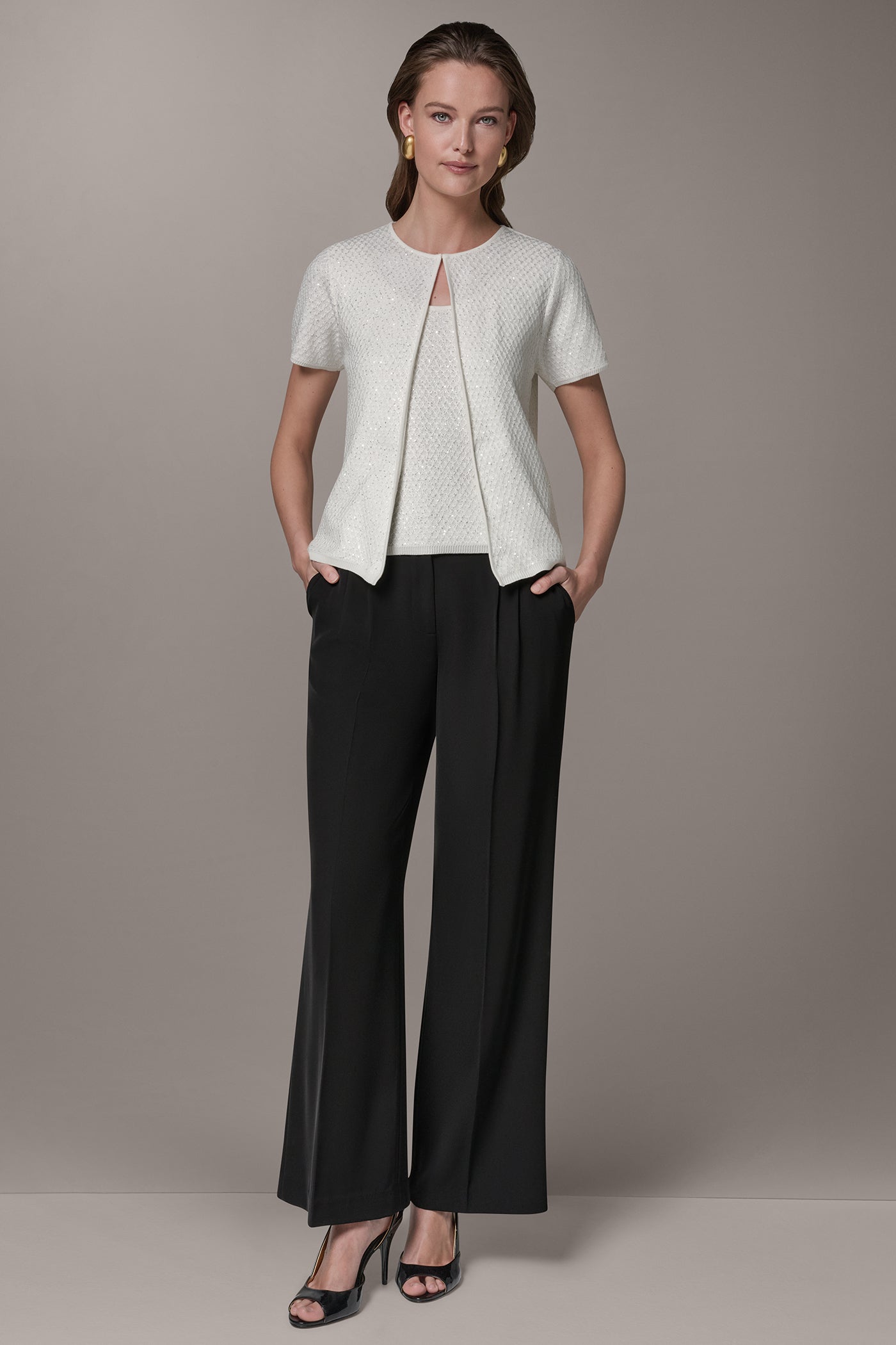 SHORT SLEEVE SEQUIN CARDIGAN VIEW 7 | New clothing