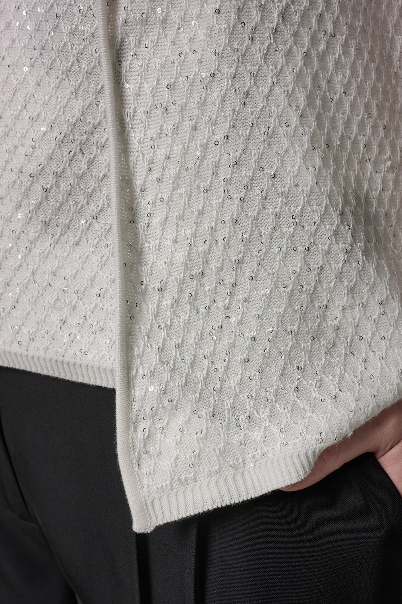 SHORT SLEEVE SEQUIN CARDIGAN VIEW 6 | New clothing