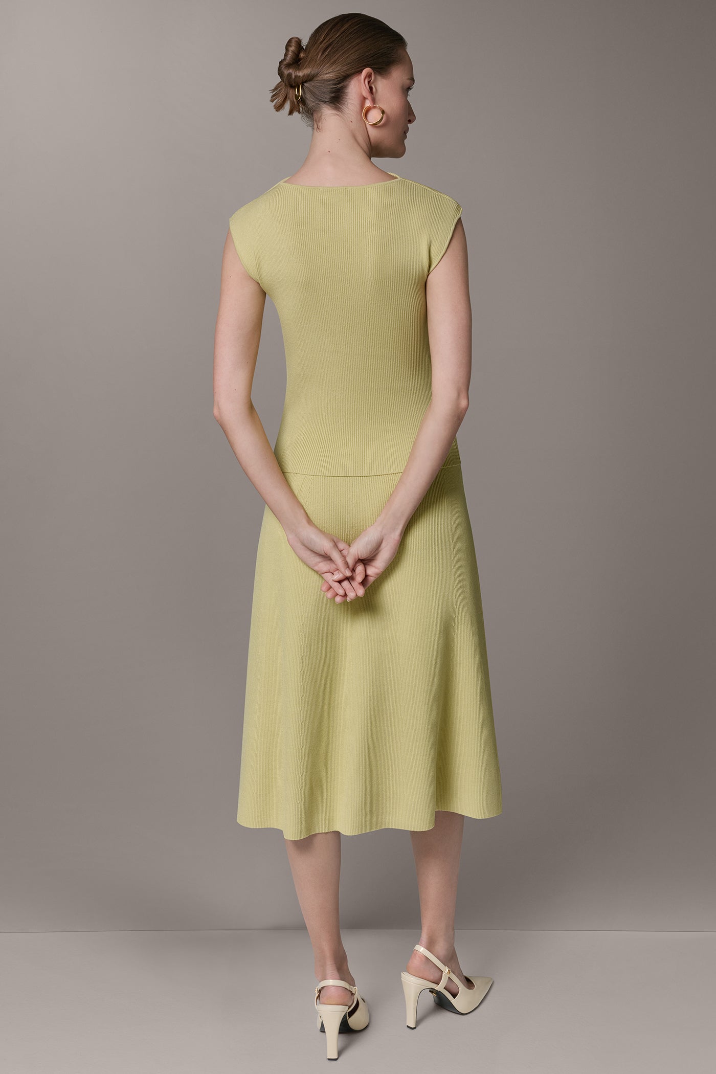 SLEEVELESS ASYMMETRIC BOATNECK SWEATER VIEW 7 | Tops