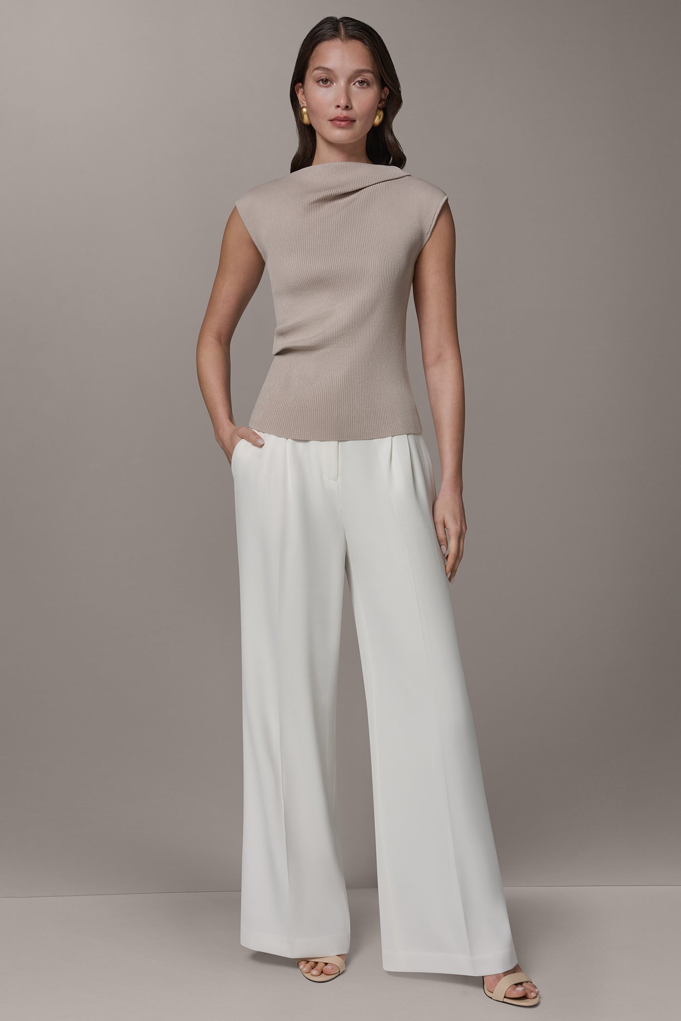ASYMMETRIC BOATNECK SWEATER VIEW 6