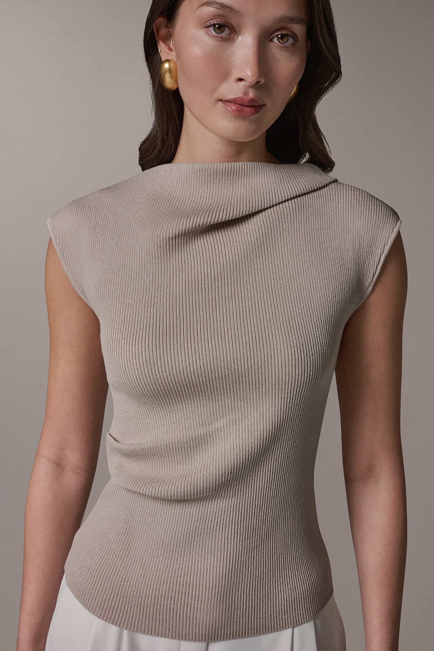 ASYMMETRIC BOATNECK SWEATER VIEW 2