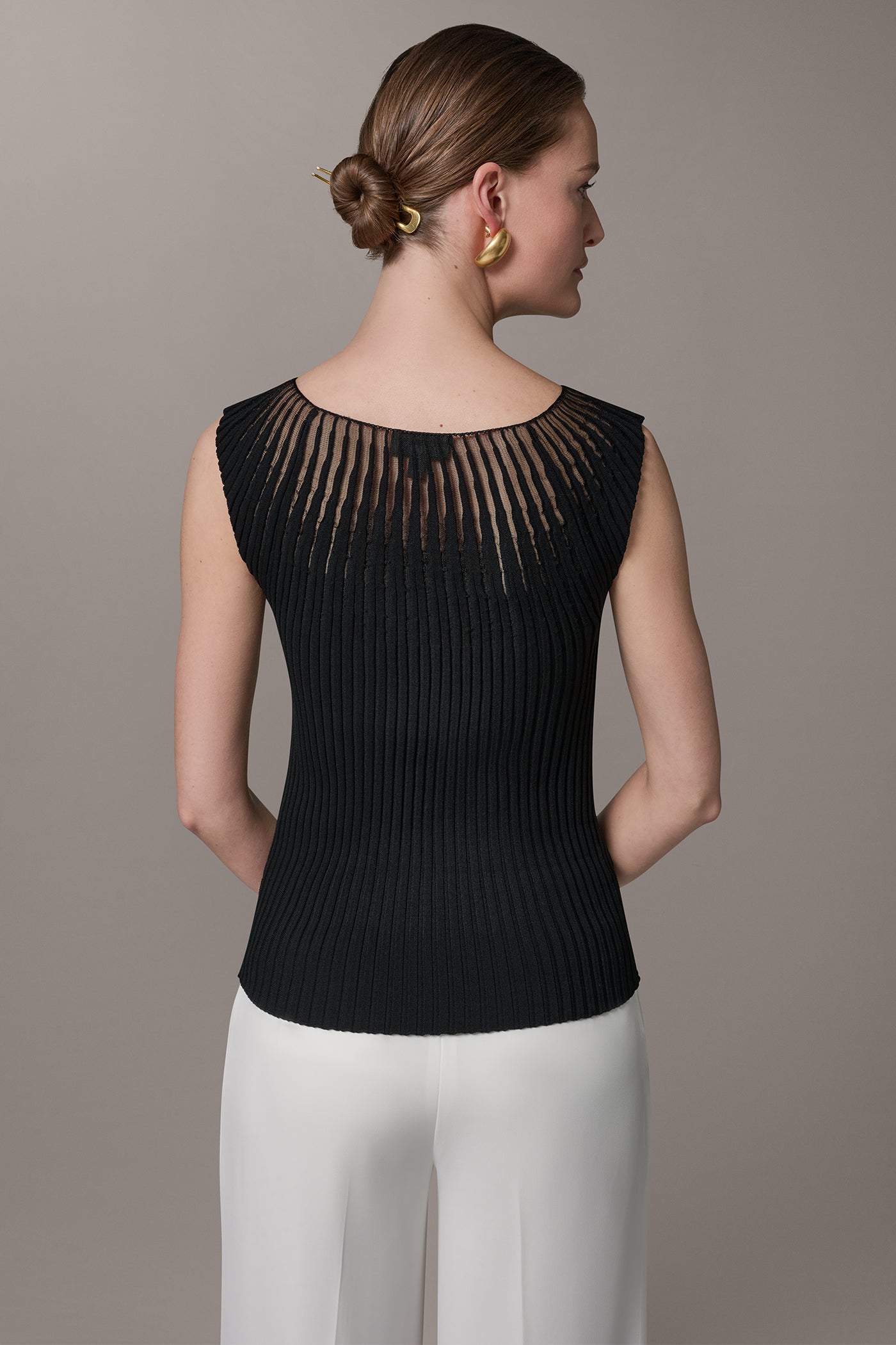 RIBBED SLEEVLESS SWEATER | View 2 | New clothing