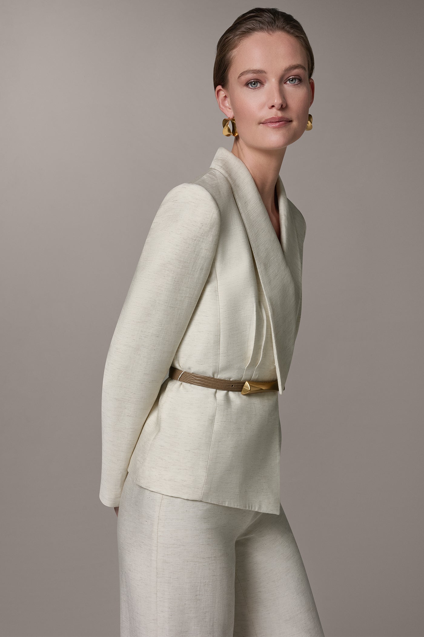 NOVELTY BELTED JACKET VIEW 3 | Matching Sets