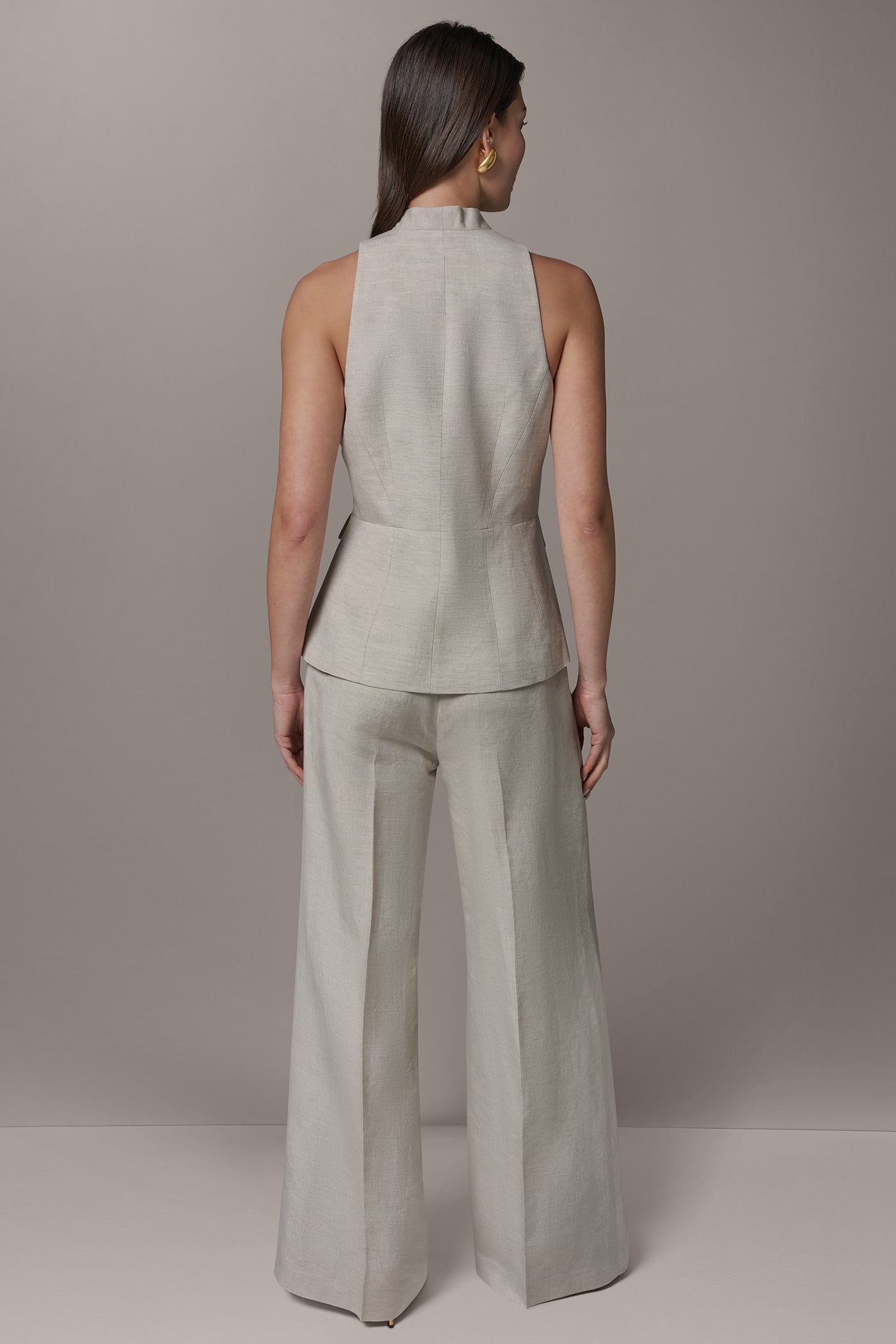 COLLARLESS SUIT VEST VIEW 8