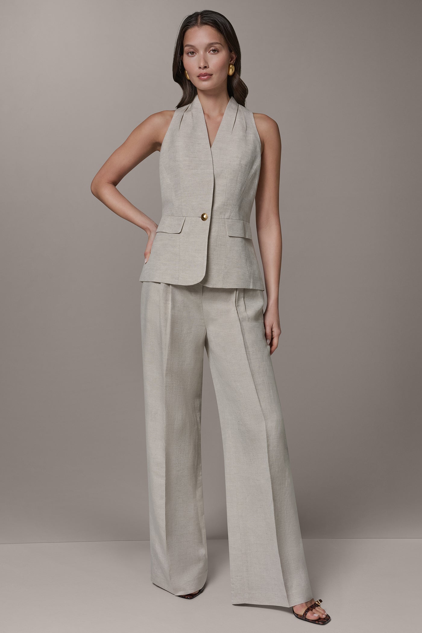 COLLARLESS SUIT VEST VIEW 7