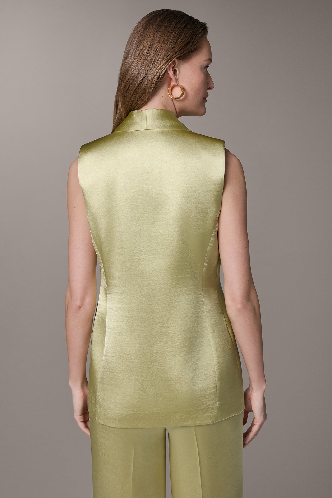 CHARMEUSE ONE-BUTTON VEST | View 2 | Blazers & Vests