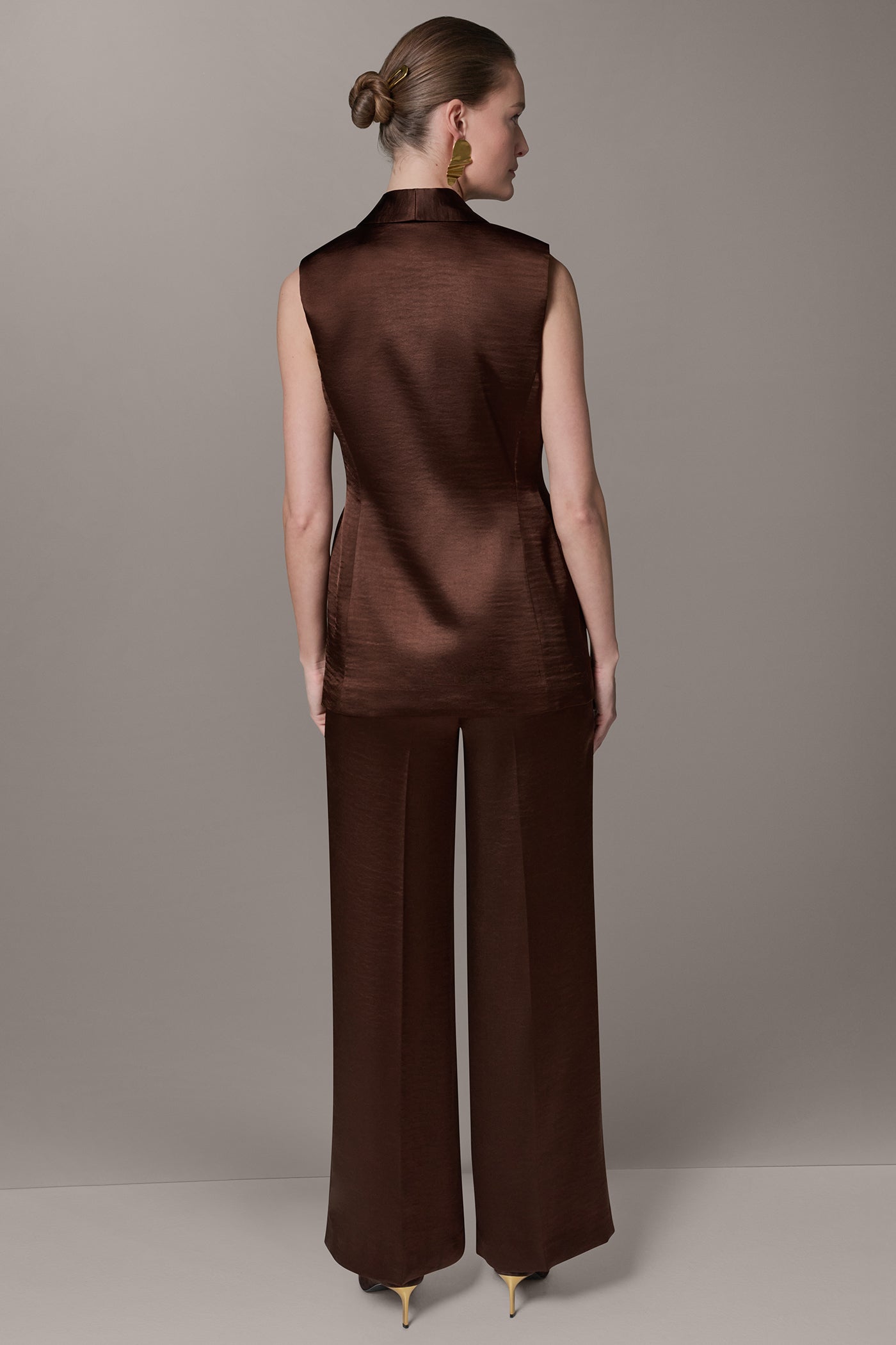 CHARMEUSE ONE-BUTTON VEST (alternate view)