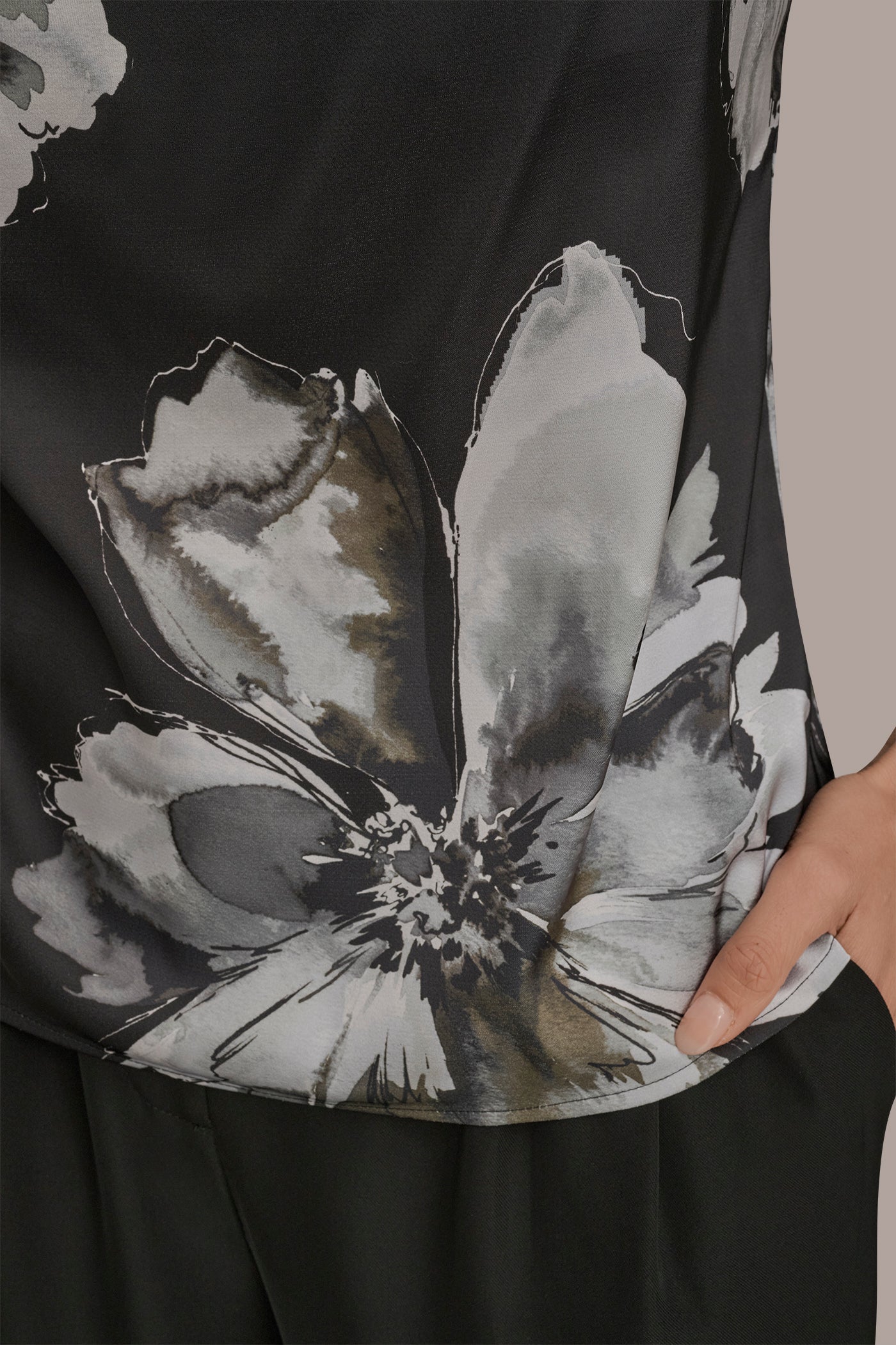 FLORAL COWL NECK CAMI VIEW 6 | Tops