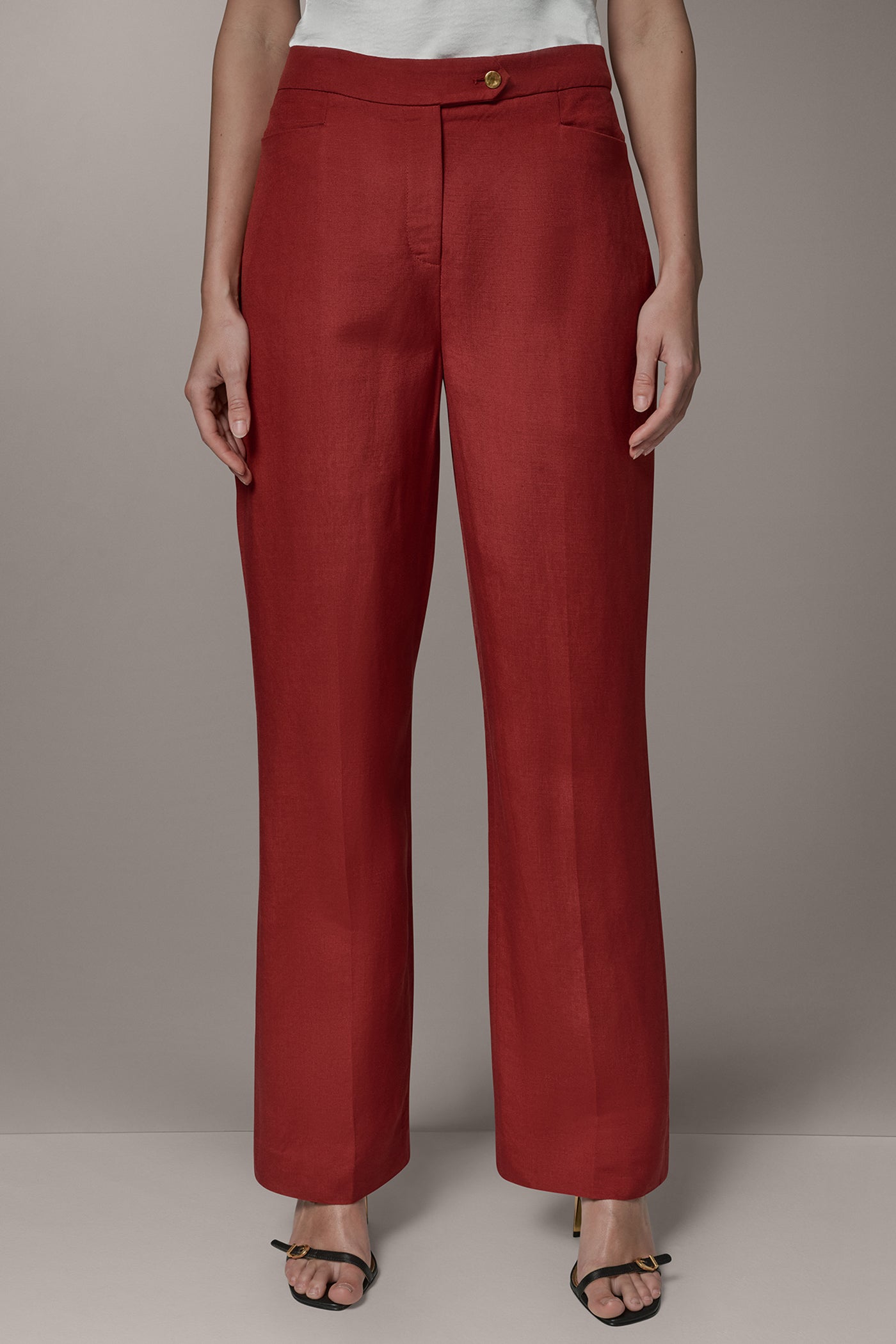 MID RISE STRAIGHT LEG SUIT PANT