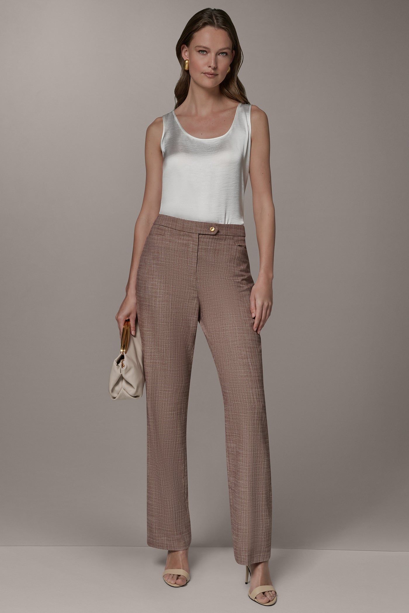 MID RISE MÉLANGE STRAIGHT LEG SUIT PANT VIEW 7 | Pants
