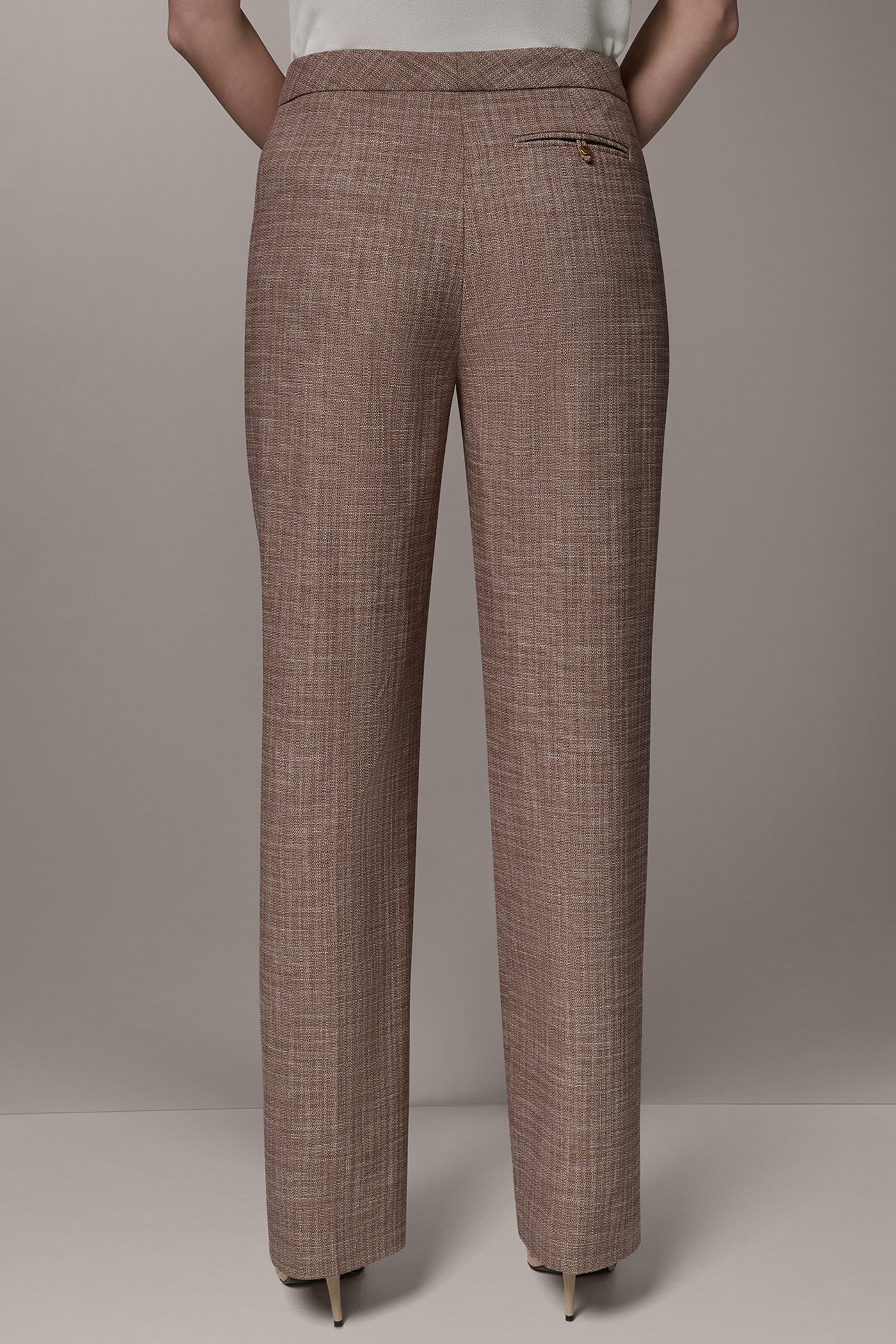 MID RISE MÉLANGE STRAIGHT LEG SUIT PANT VIEW 4 | Pants