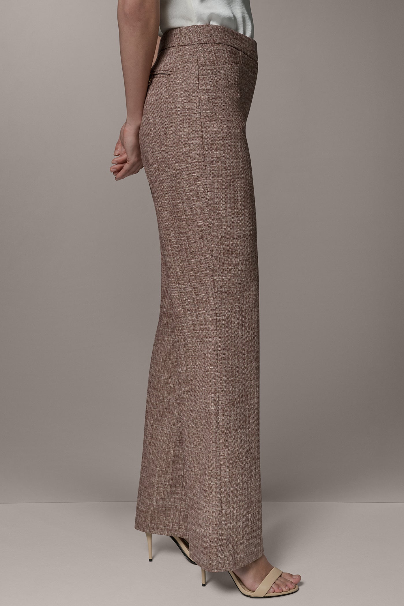 MID RISE MÉLANGE STRAIGHT LEG SUIT PANT VIEW 3 | Pants