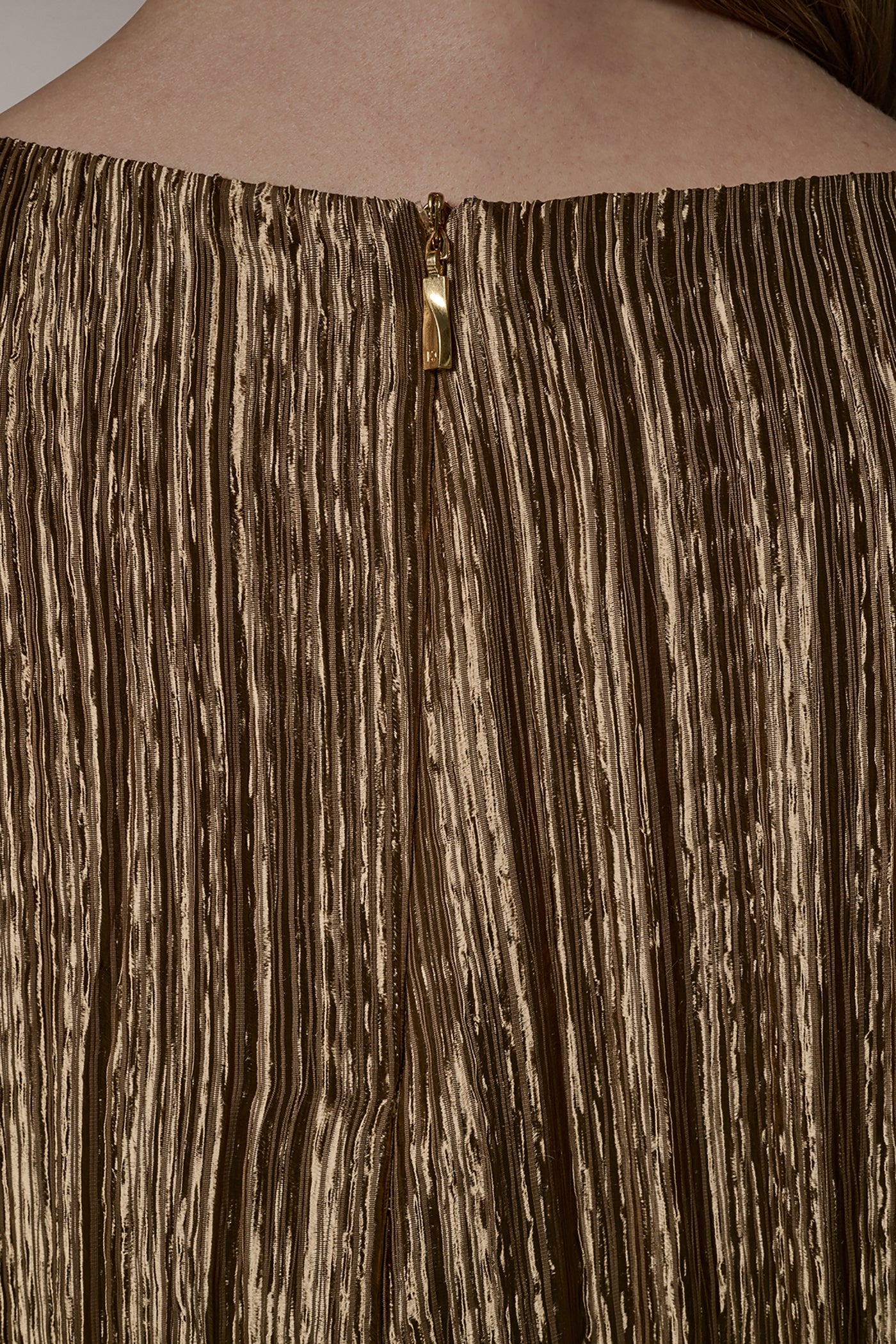 SLEEVELESS METALLIC PLEAT BLOUSE VIEW 6 | Tops