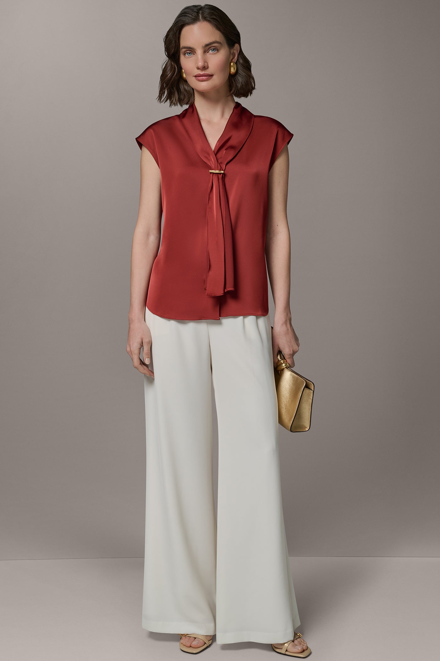 SLEEVELESS TIE BLOUSE VIEW 6 | Included in discounts