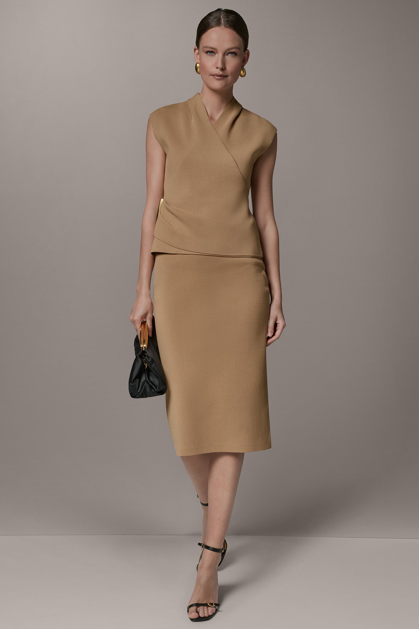 V-NECK WRAP-EFFECT TOP VIEW 7 | Office To Evening