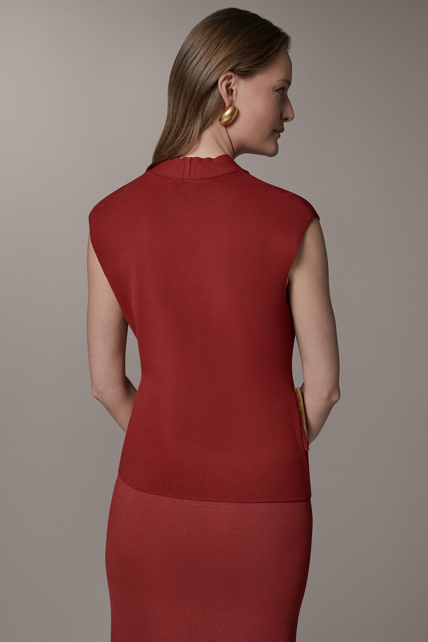 V-NECK WRAP-EFFECT TOP VIEW 3 | Office To Evening