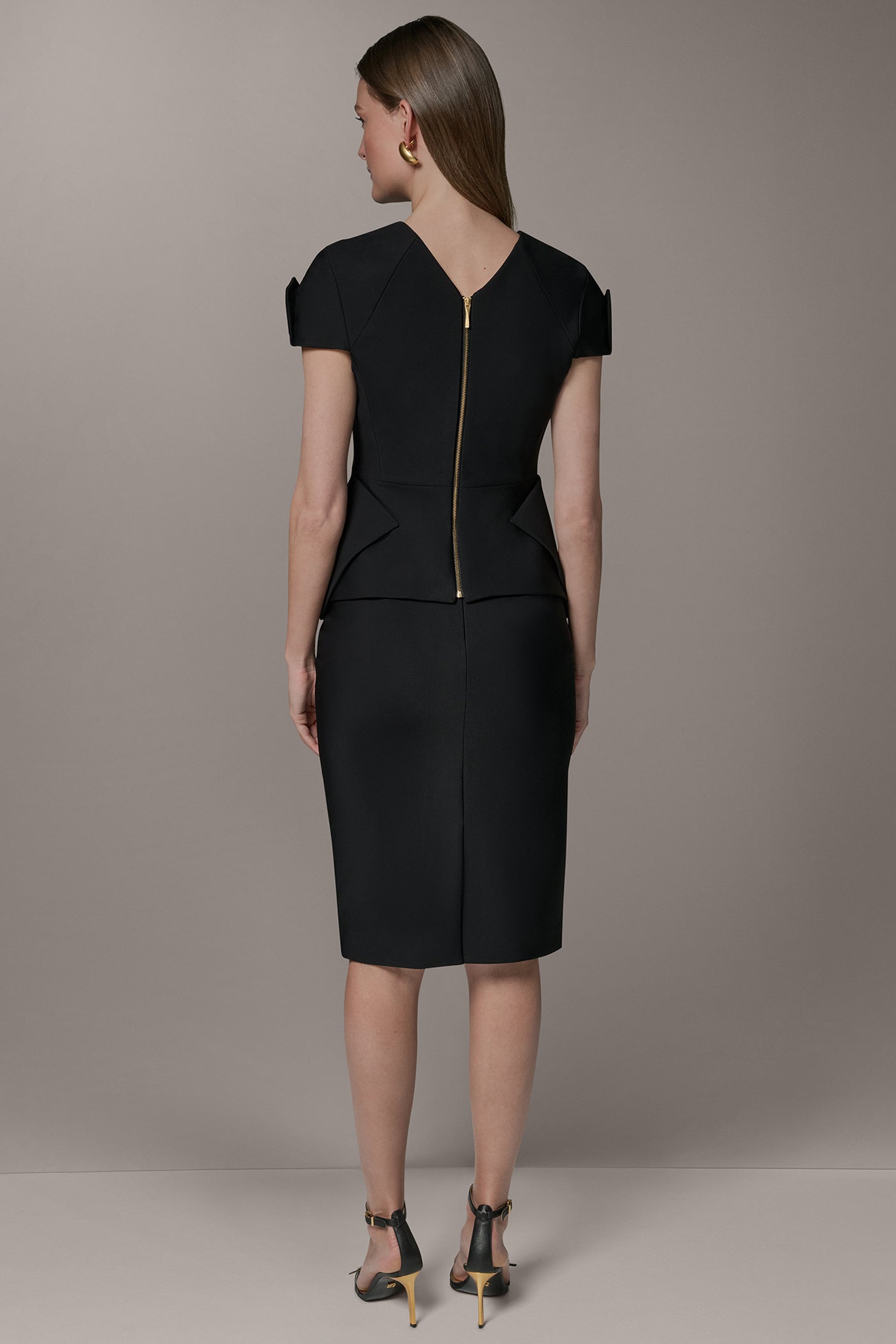 SHORT SLEEVE PEPLUM TOP VIEW 10 | Tops