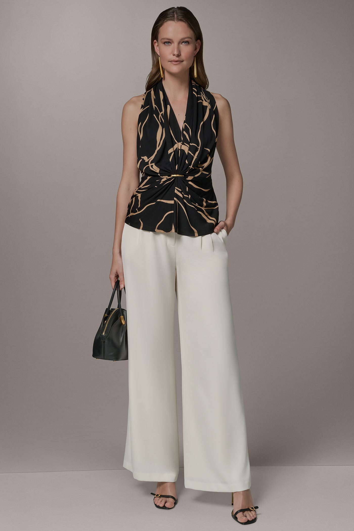 RUCHED V-NECK TOP VIEW 7 | Tops