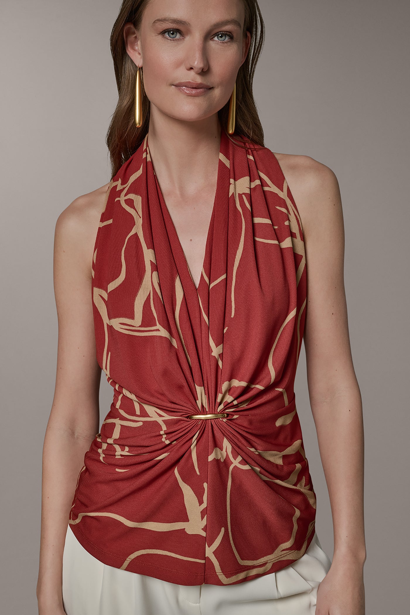 RUCHED V-NECK TOP | View 2 | Tops