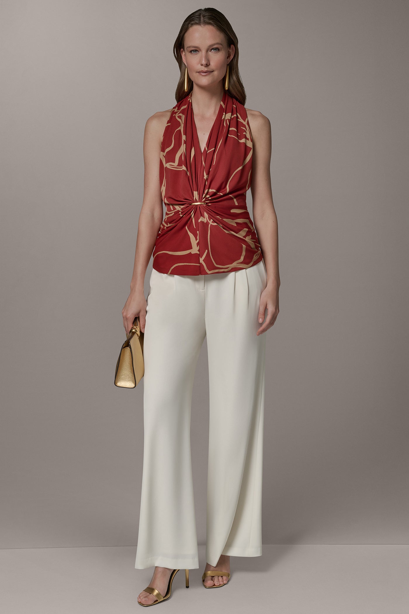 RUCHED V-NECK TOP VIEW 7 | Tops