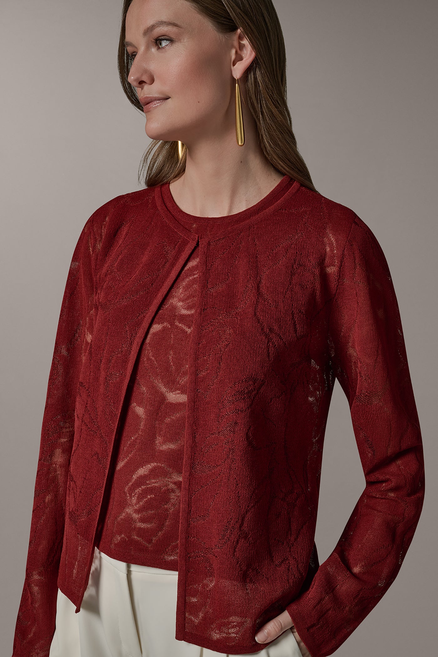 FLORAL SHEER CARDIGAN (alternate view)