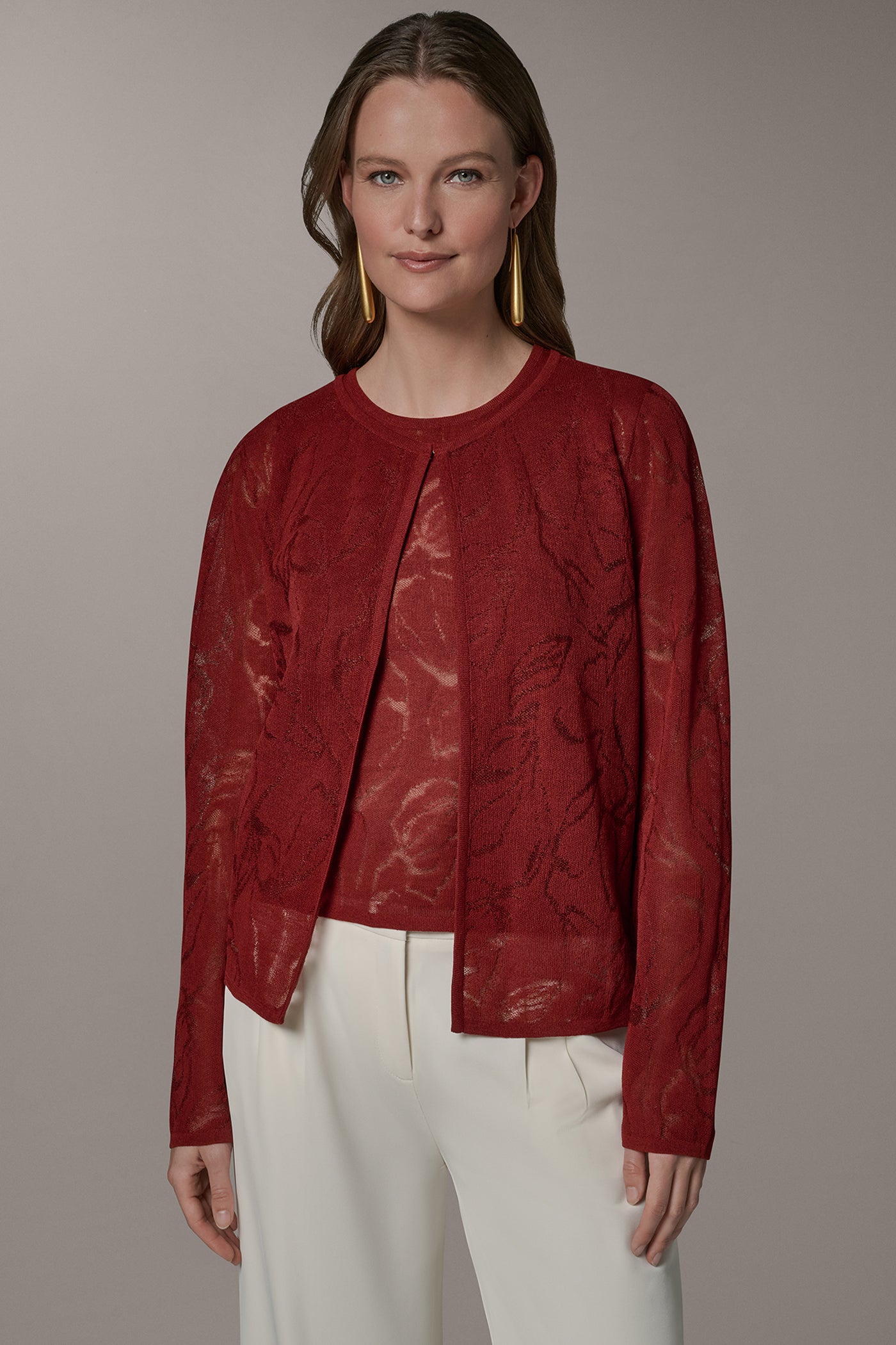 FLORAL SHEER CARDIGAN