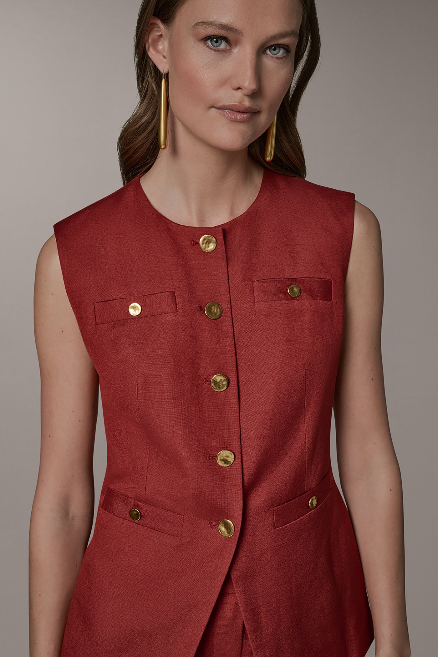 COLLARLESS VEST (alternate view)