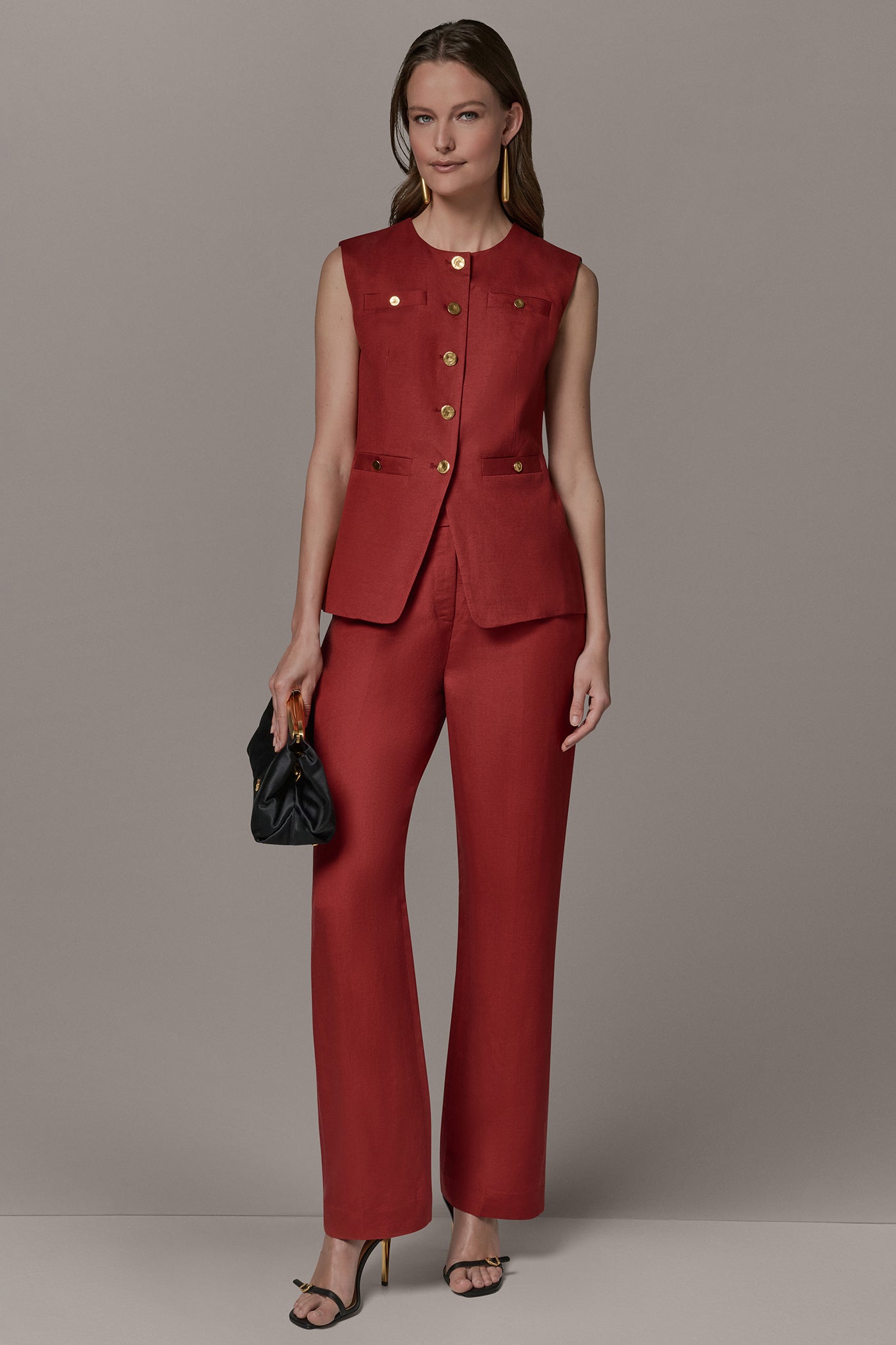 COLLARLESS VEST VIEW 8 | Blazers & Vests