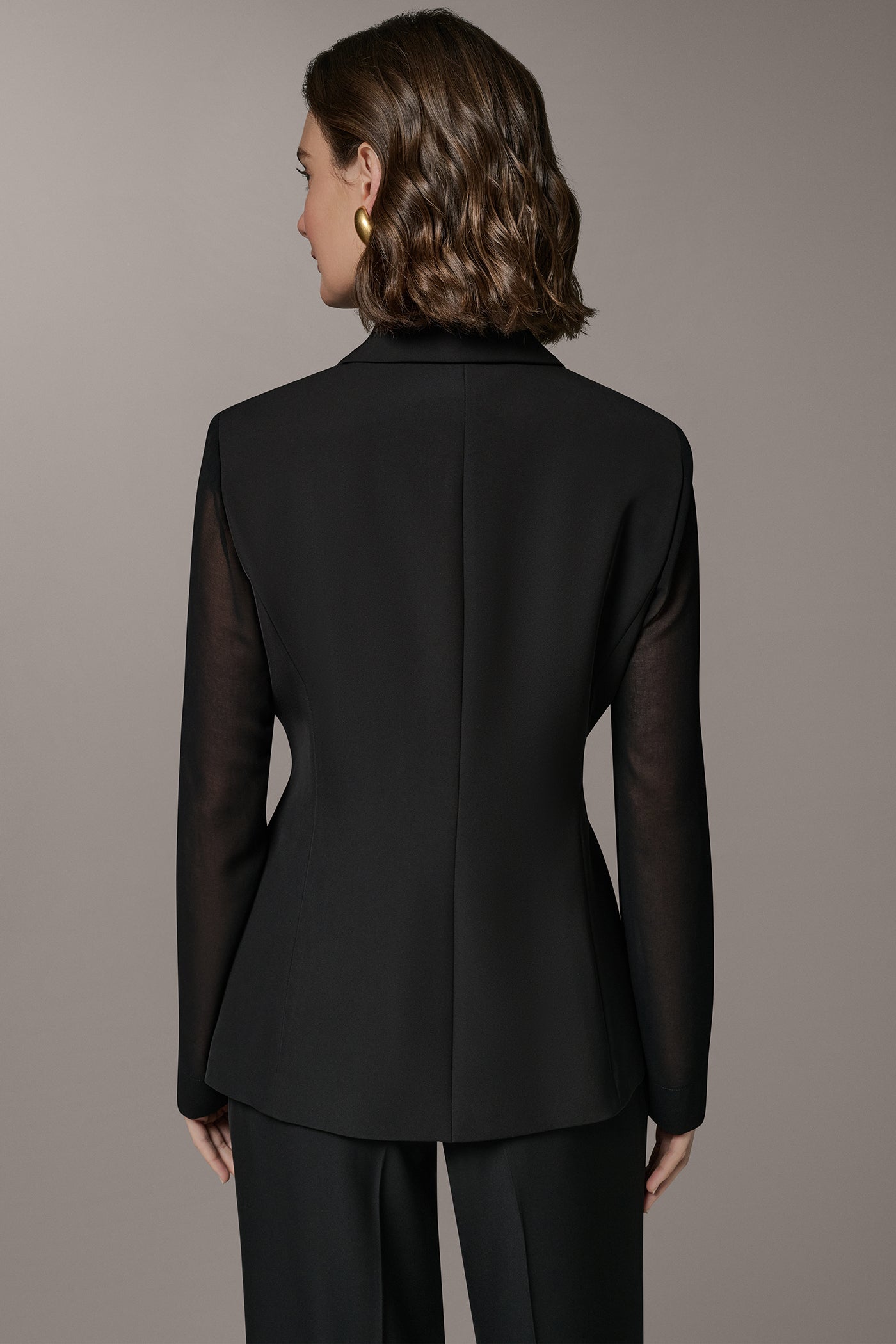 MIXED MEDIA DOUBLE BREASTED SUIT BLAZER VIEW 3 | Blazers & Vests