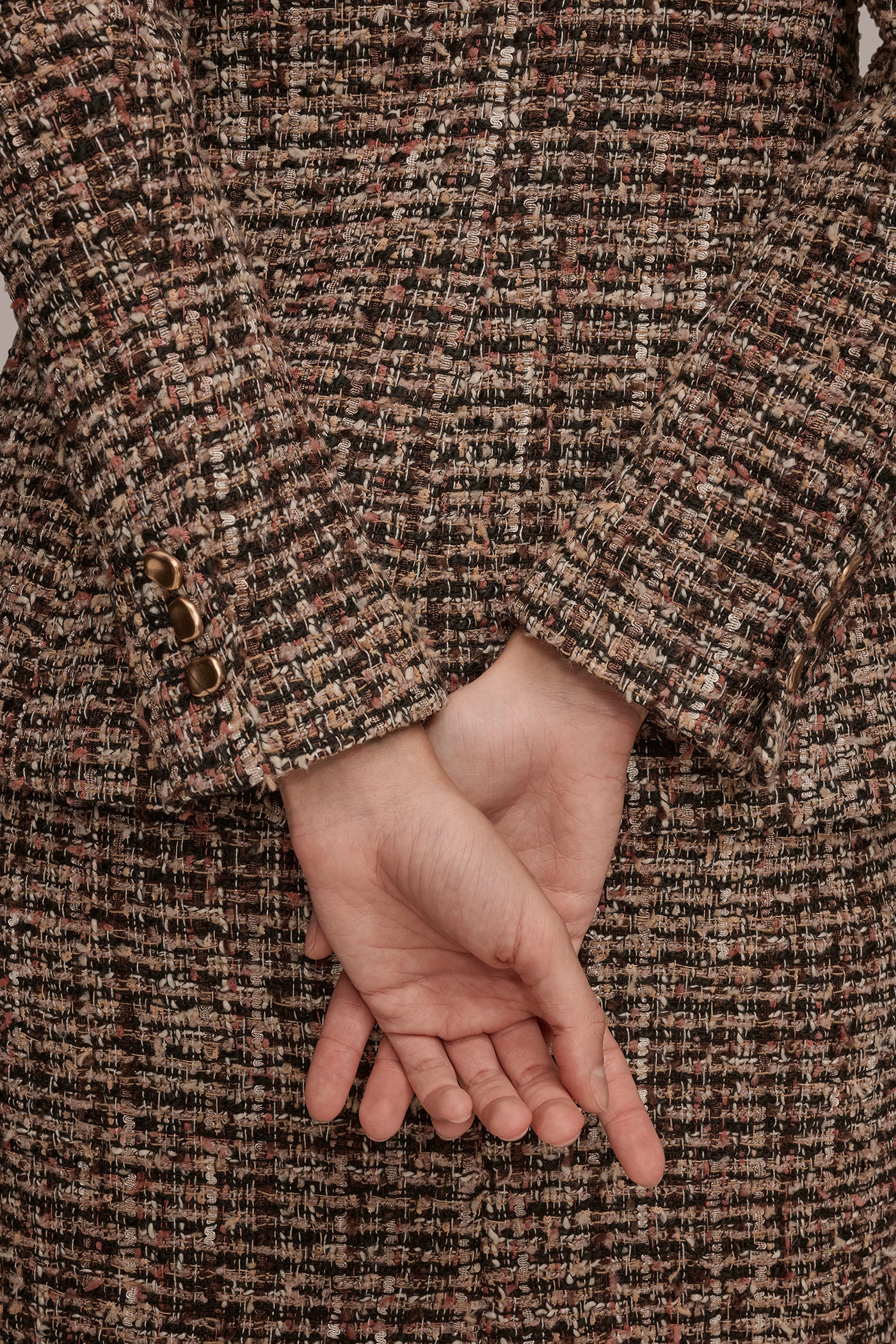 TWEED ONE BUTTON JACKET VIEW 7 | Blazers & Vests