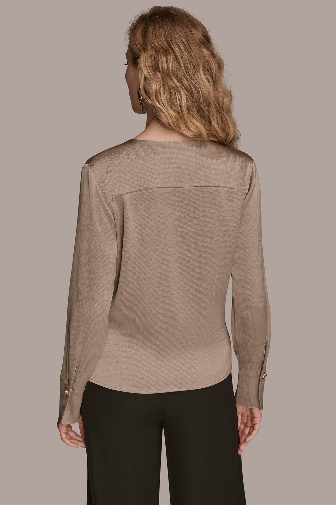 SATIN LONG SLEEVE BLOUSE | View 2 | Tops & Sweaters
