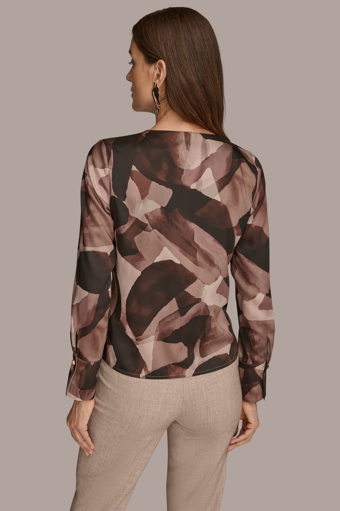 WRAP-EFFECT PRINTED BLOUSE | View 2 | Tops