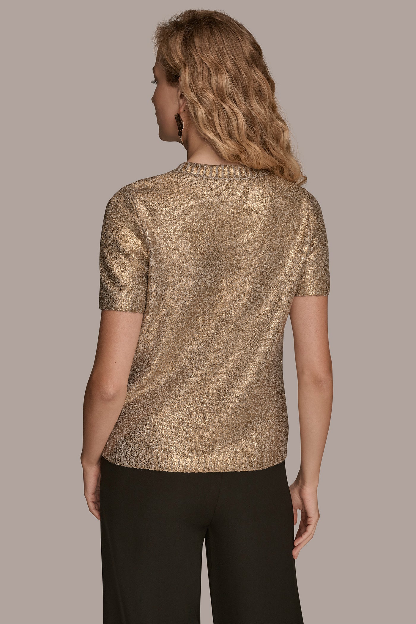 FOIL BOUCLE SWEATER VIEW 3